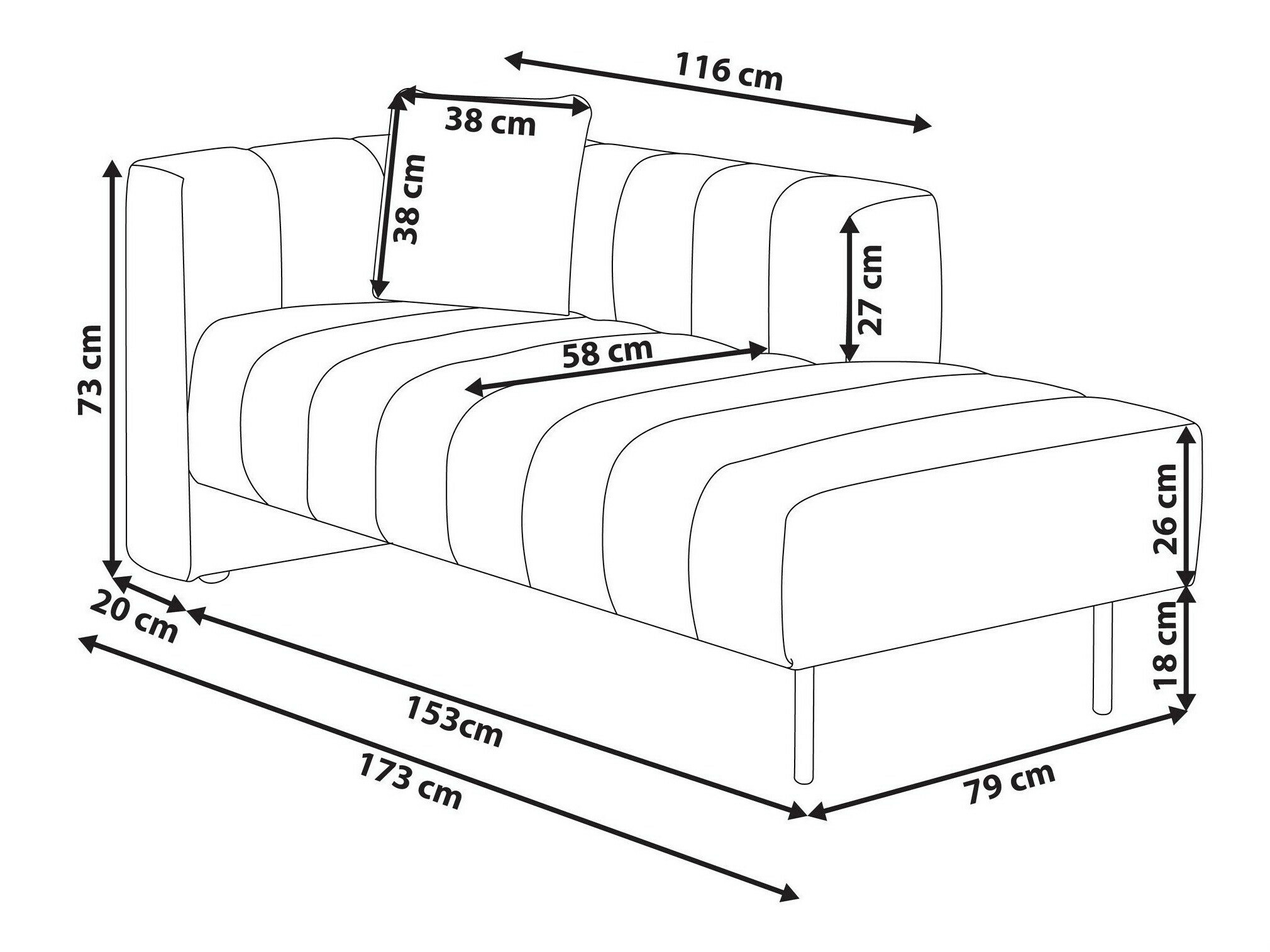 Kušete Berwyn 2996 (Balts)