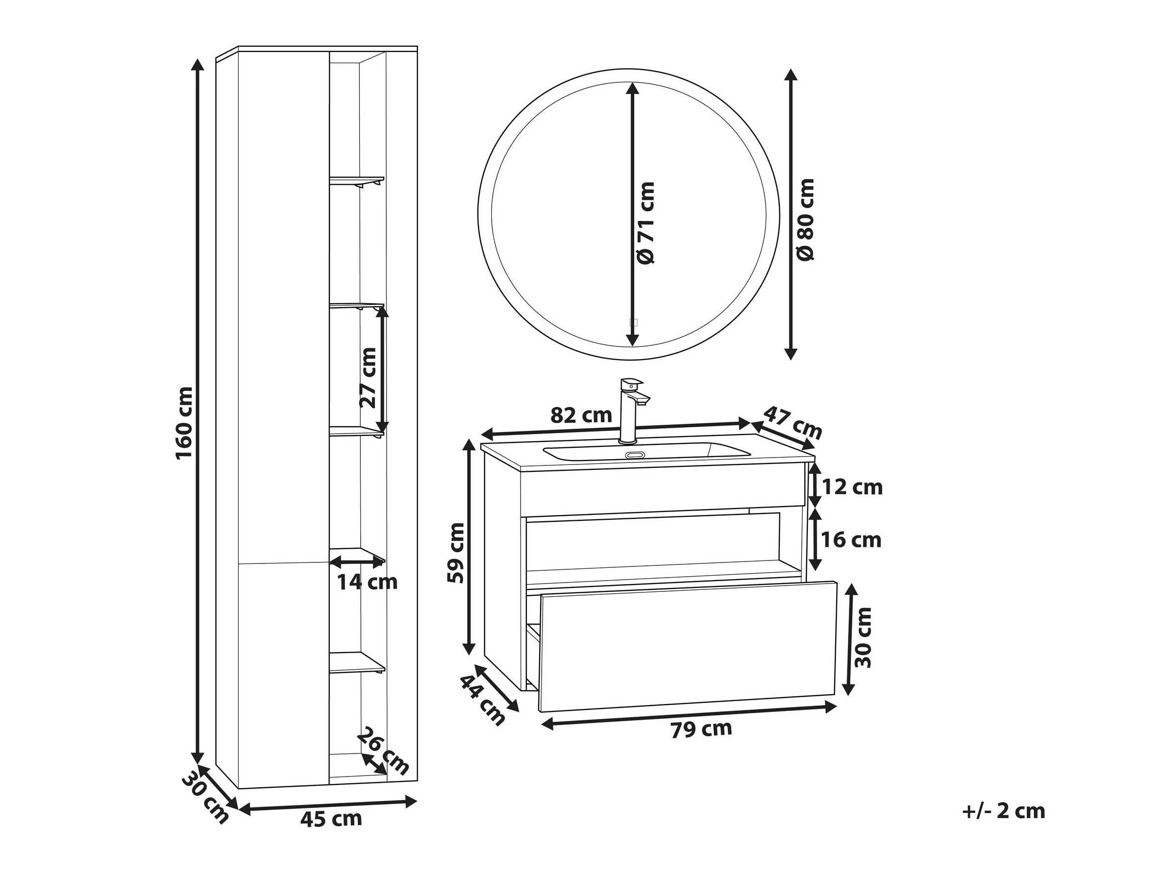 Vannas komplekts Berwyn 2995