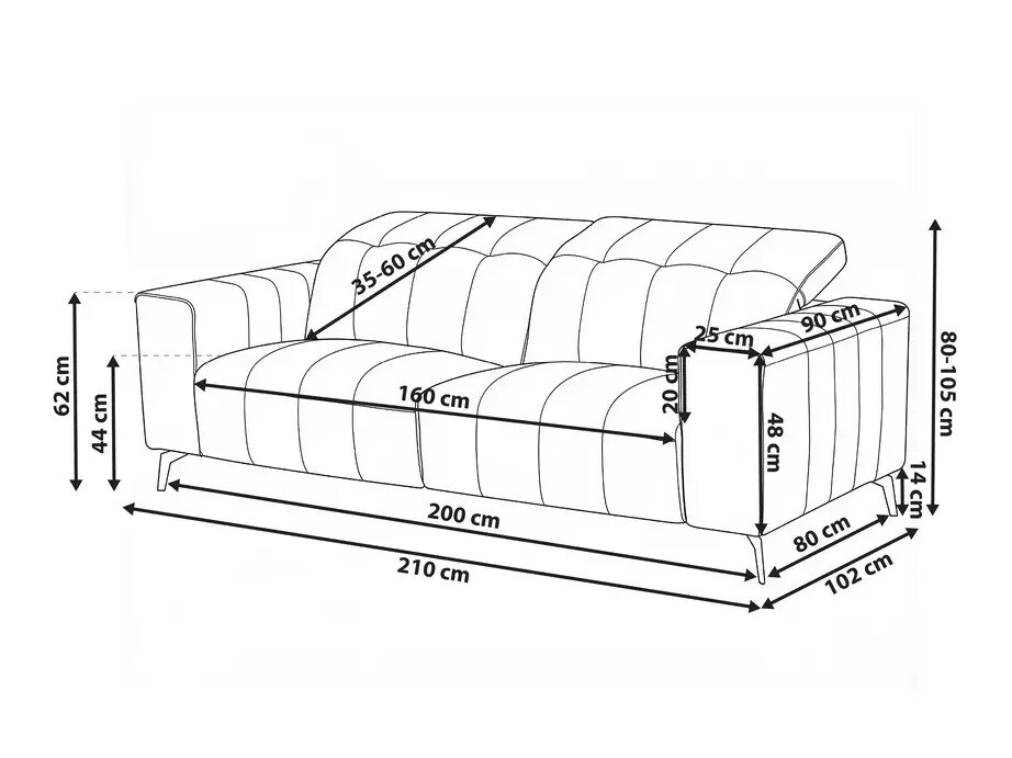 Dīvāns Berwyn 2946 (Taupe)