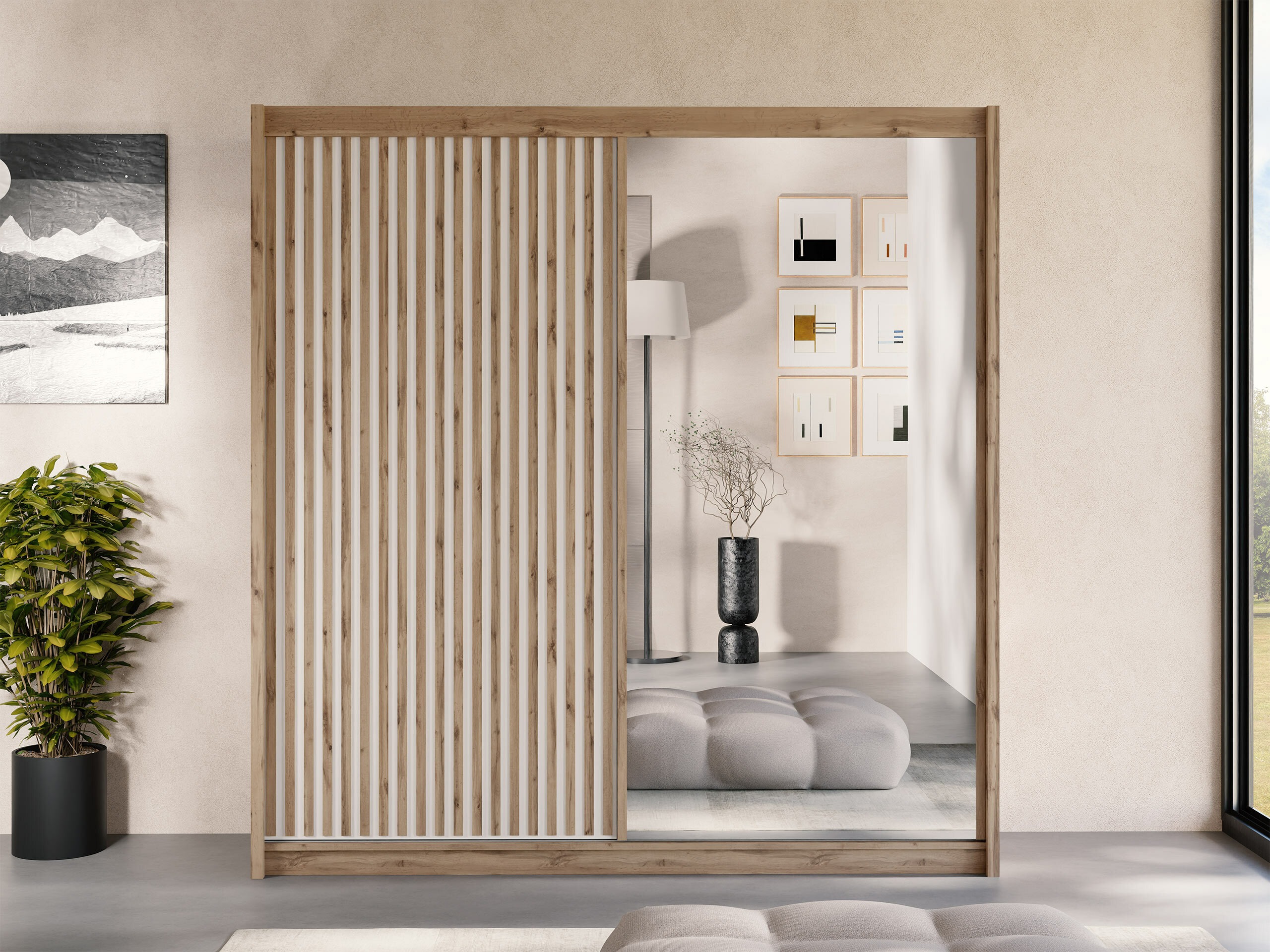 Skapis Honolulu 274 (Kašmirs + Votan ozols)