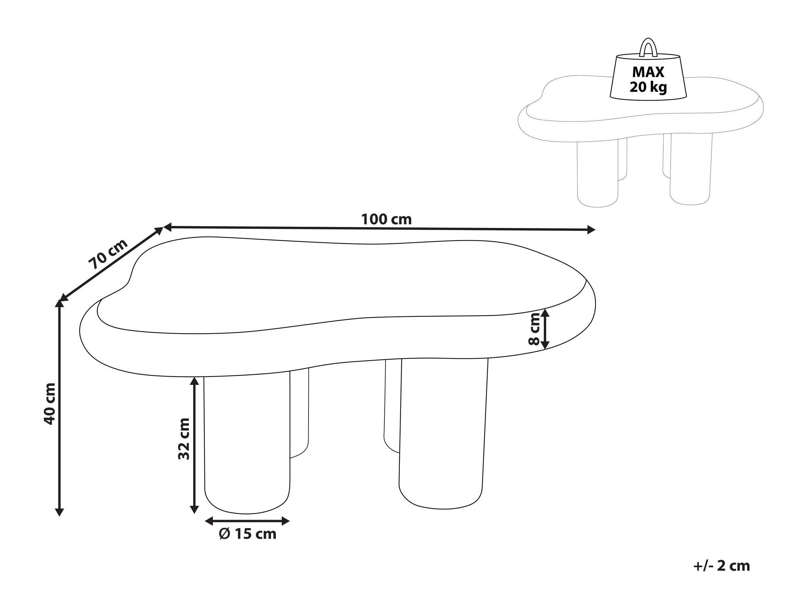 Žurnālu galdiņš Berwyn 2949 (Taupe)