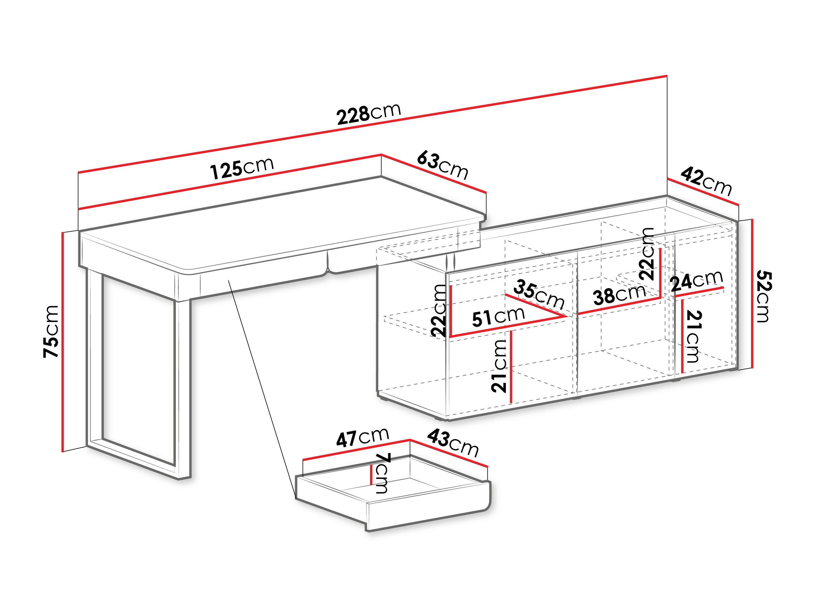 Stūra rakstāmgalds Fiosono 110 (Bēšs + Gaišs ozols)