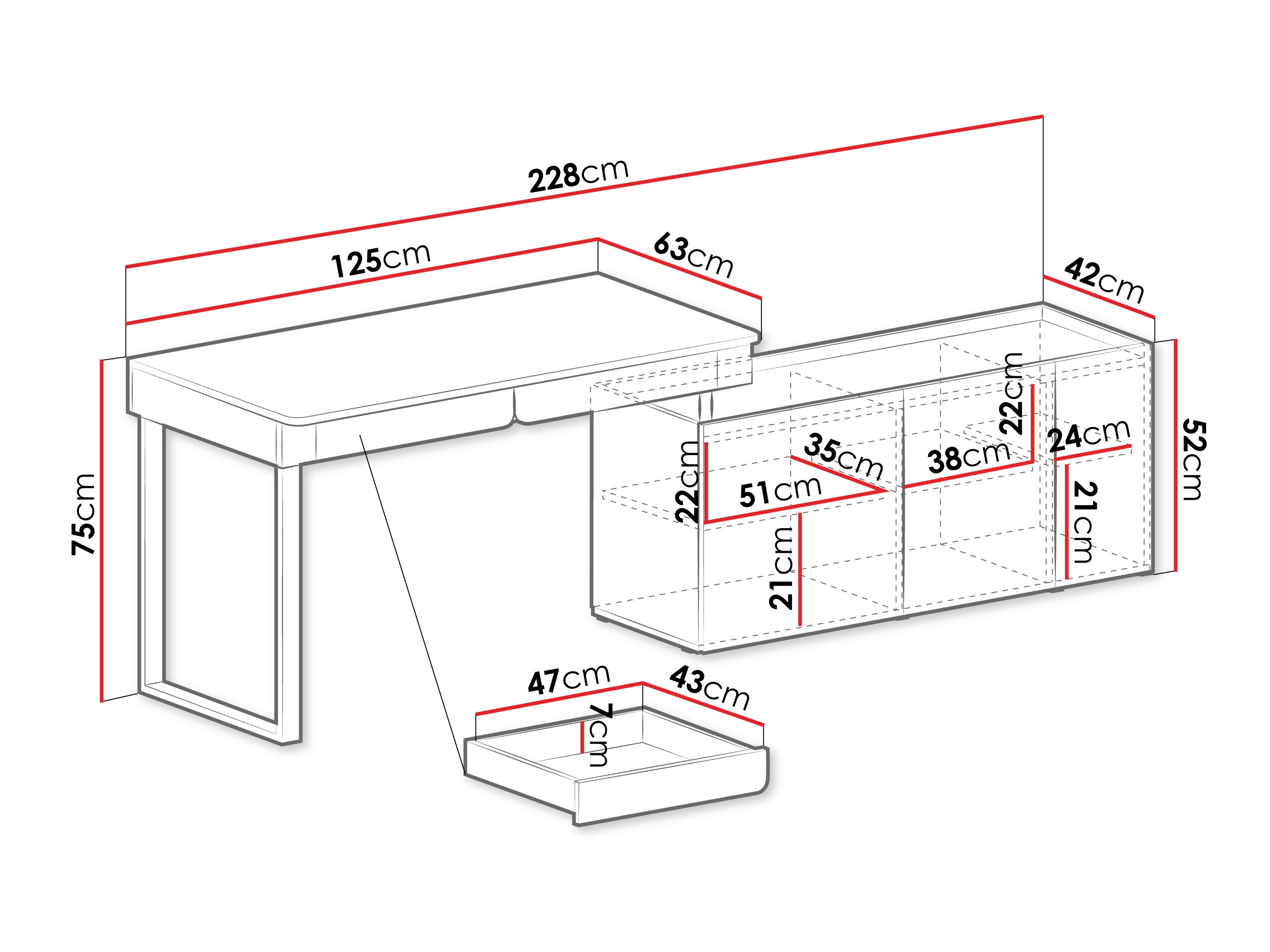 Stūra rakstāmgalds Fiosono 110 (Putekļaini zaļa + Ozols)