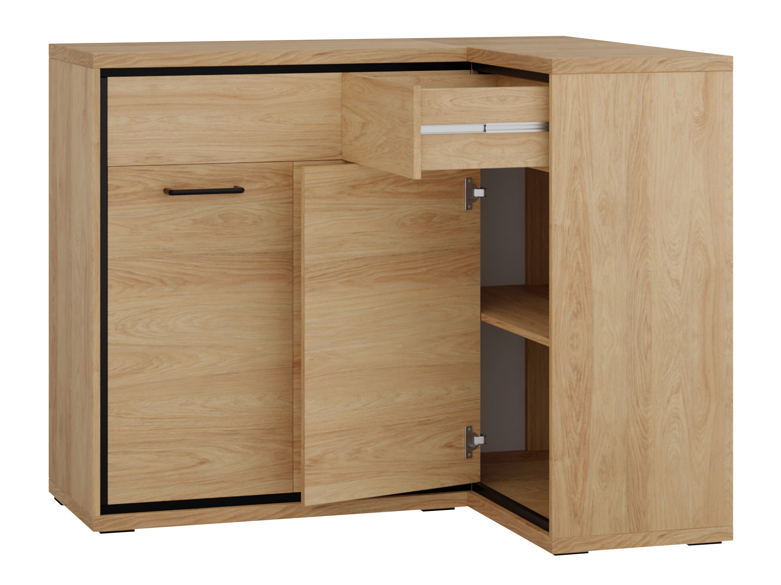 Stūra kumode Etrmoni 106 (Gaišs koks)