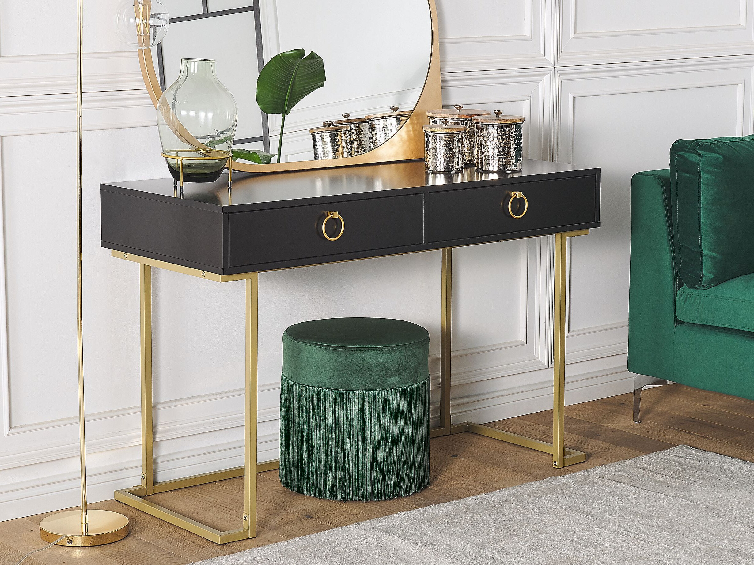 Konsole Berwyn 3020 (Melns + Zelta)