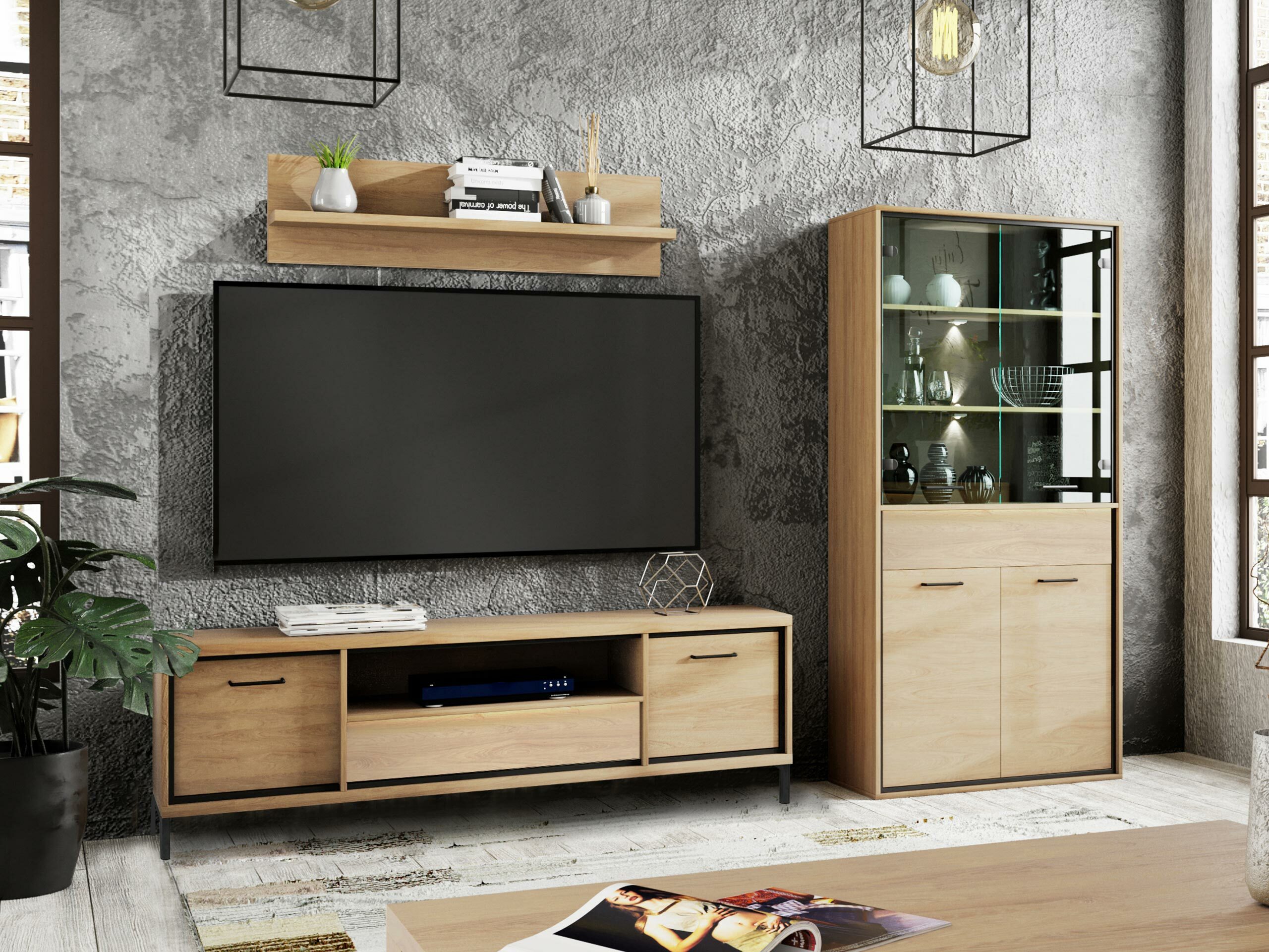 Viesistabas komplekts Etrmoni 119 (Gaišs koks)