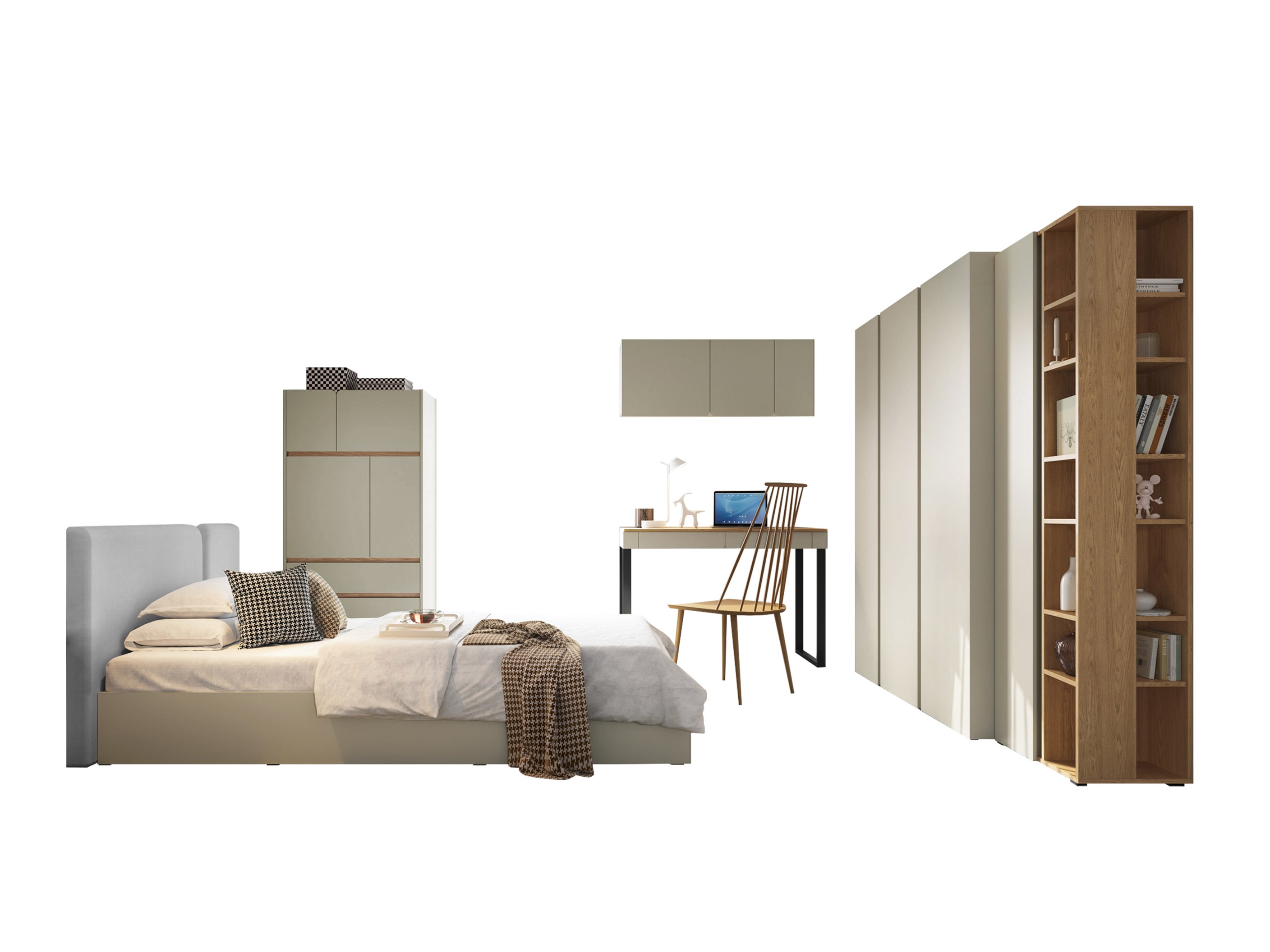 Guļamistabas komplekts Fiosono 113 (Eikalipts + Ozols)