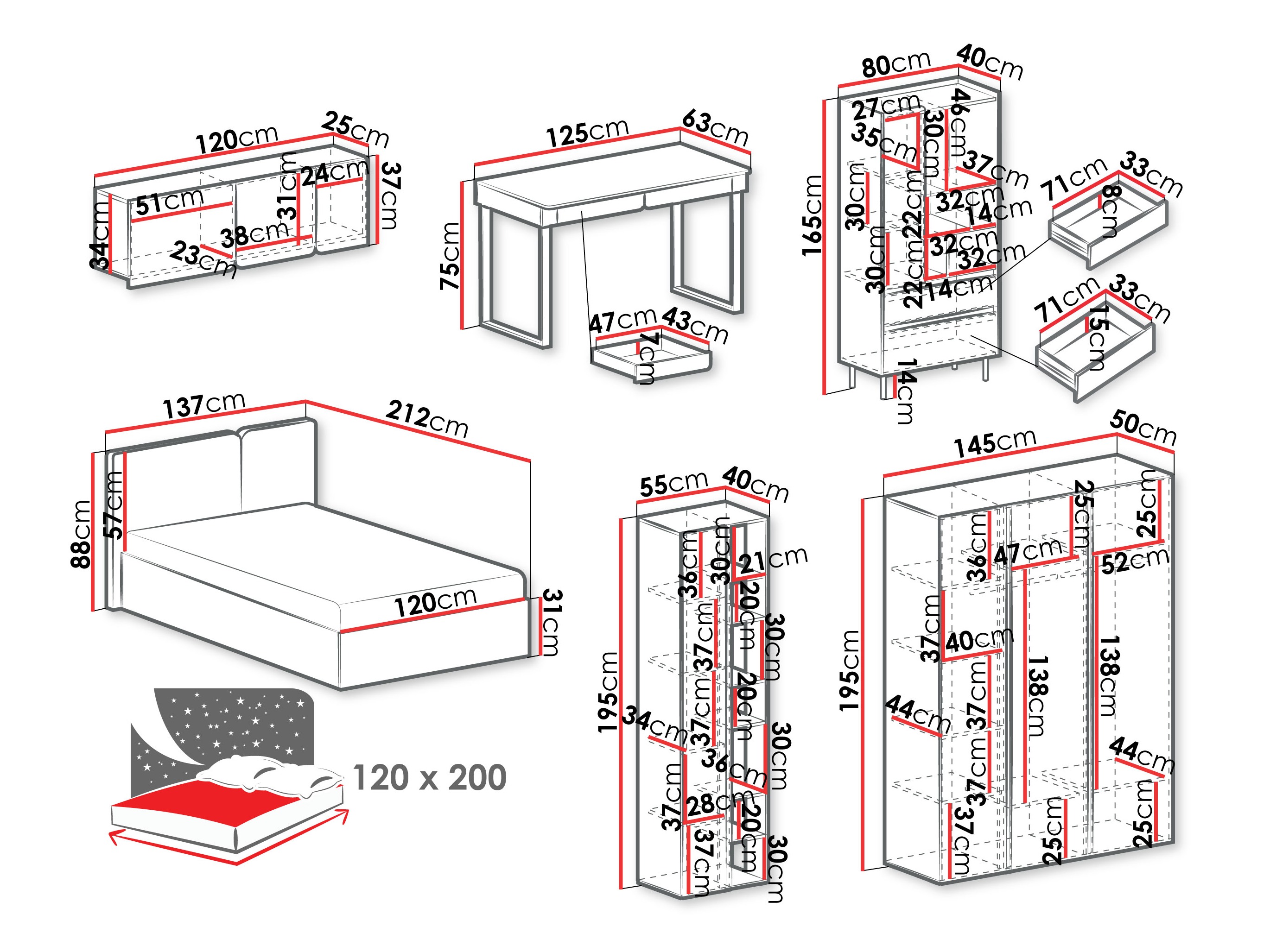 Mēbeļu komplekts Fiosono 114 (Bēšs + Gaišs ozols)