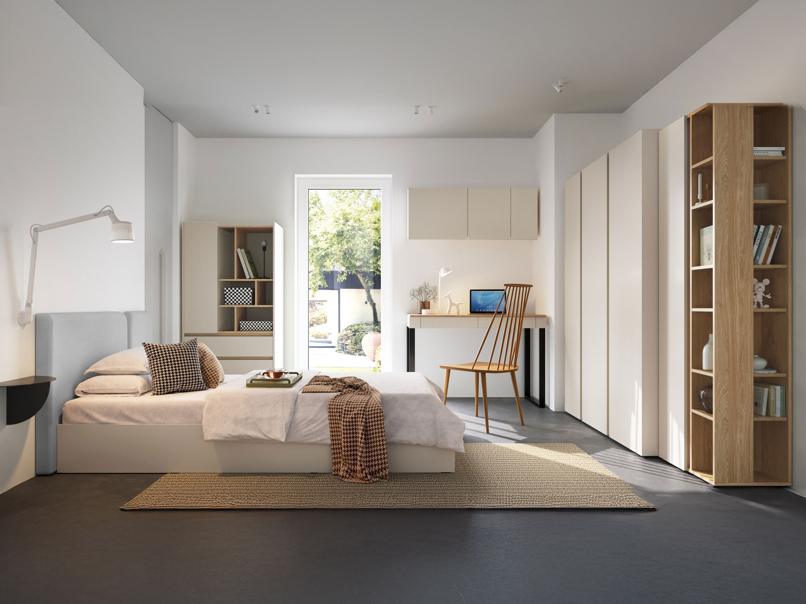 Mēbeļu komplekts Fiosono 114 (Bēšs + Ozols)