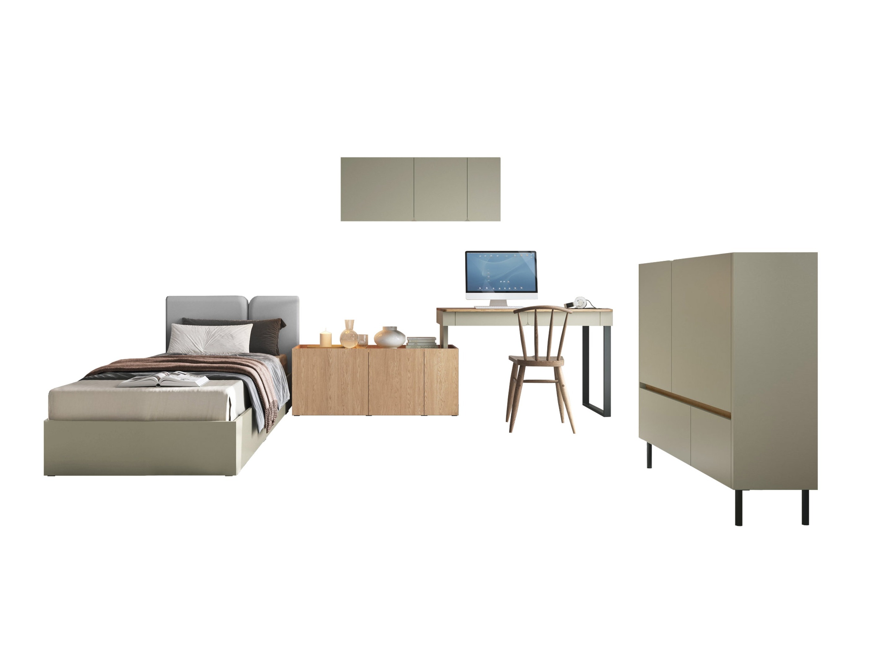 Mēbeļu komplekts Fiosono 115 (Eikalipts + Ozols)