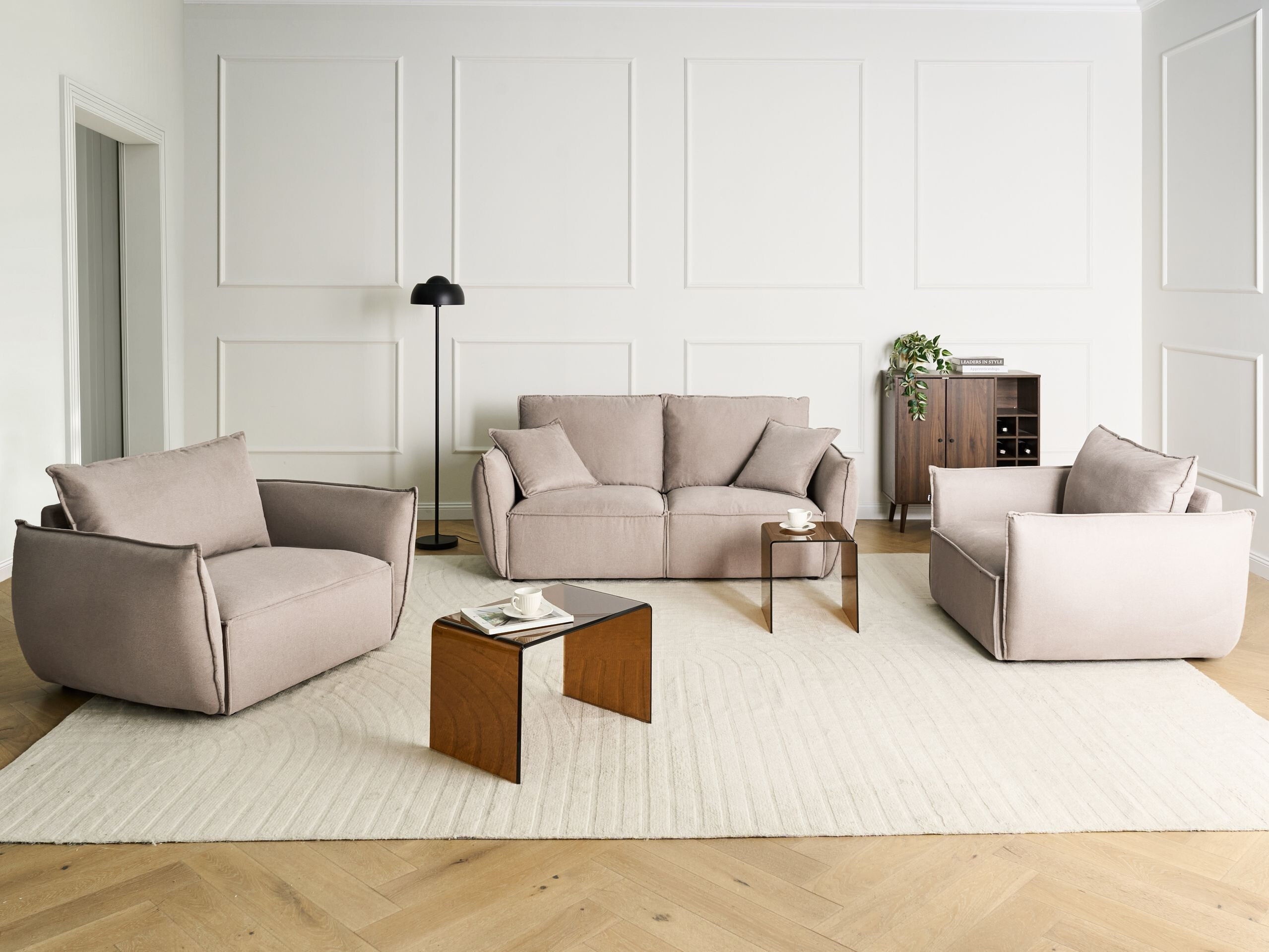 Mīksto mēbeļu komplekts Berwyn 3024 (Taupe)