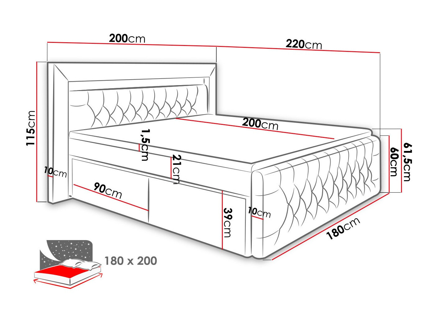 Kontinentālā gulta SV3085