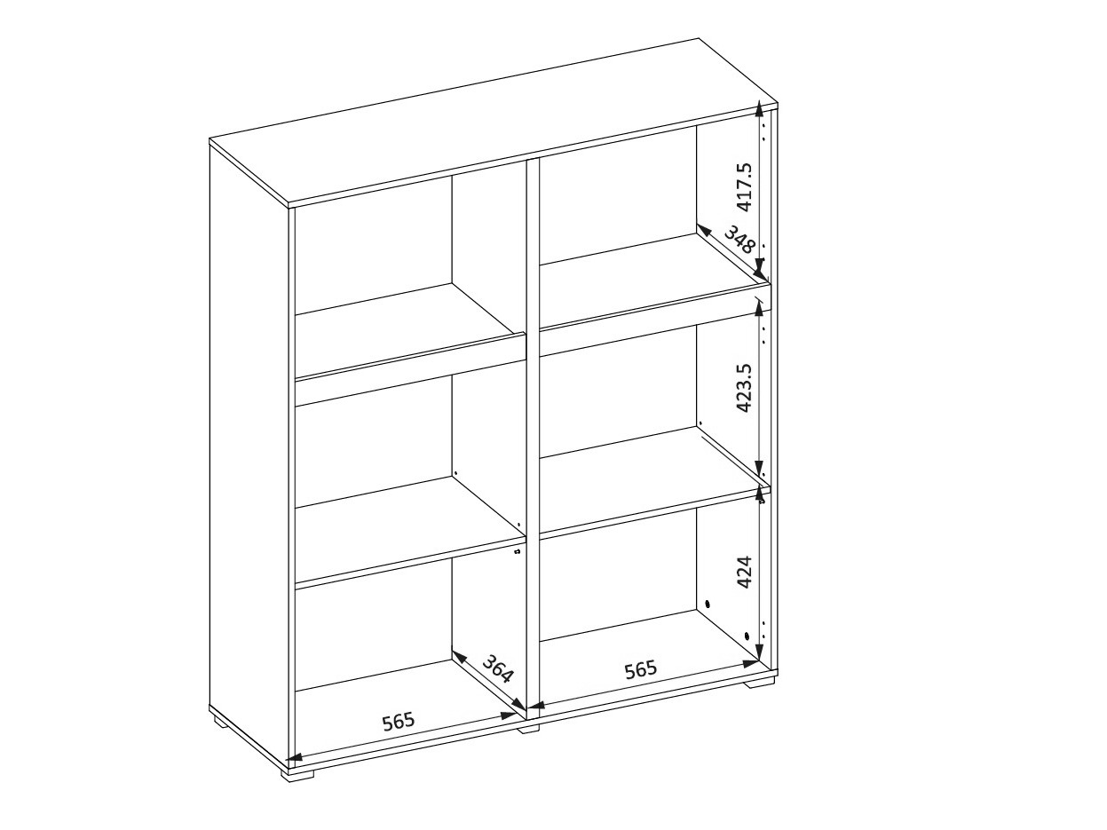 Skapis Alfere 105 (Balts)