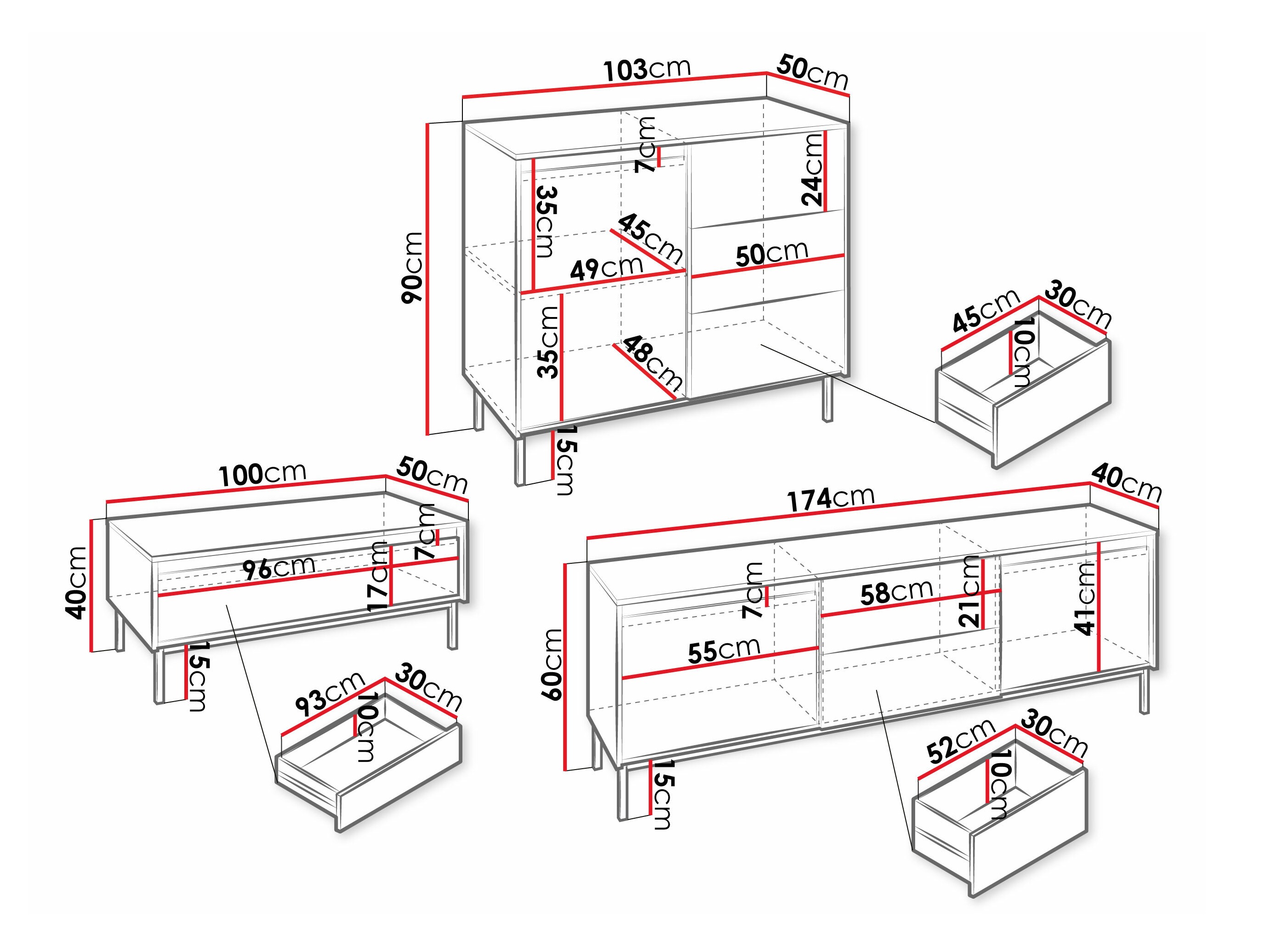 Viesistabas komplekts Comfivo Delruva 106 (Balts)