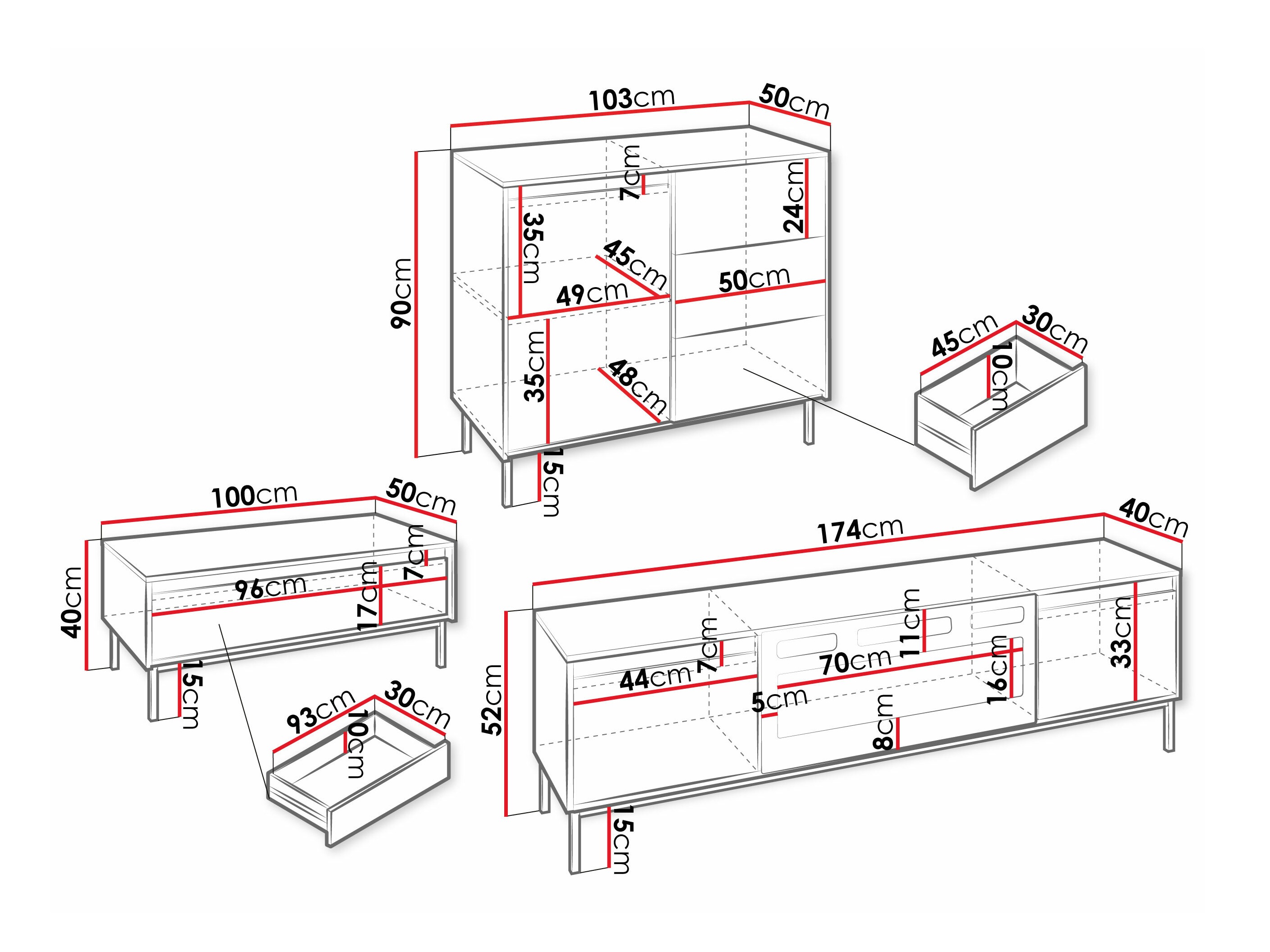 Viesistabas komplekts Comfivo Delruva 110 (Balts)