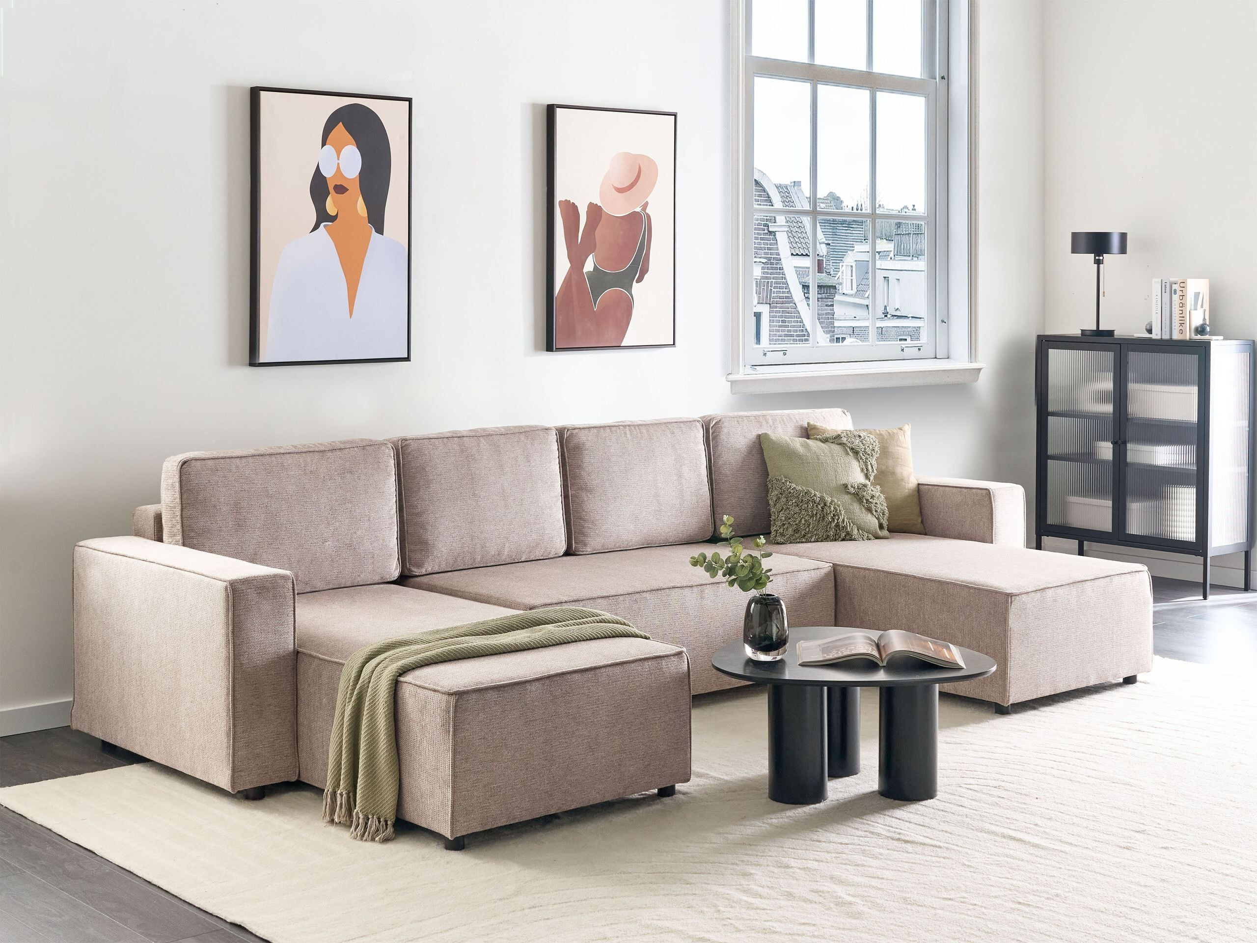 Stūra dīvāns Berwyn 3040 (Gaiši brūns)