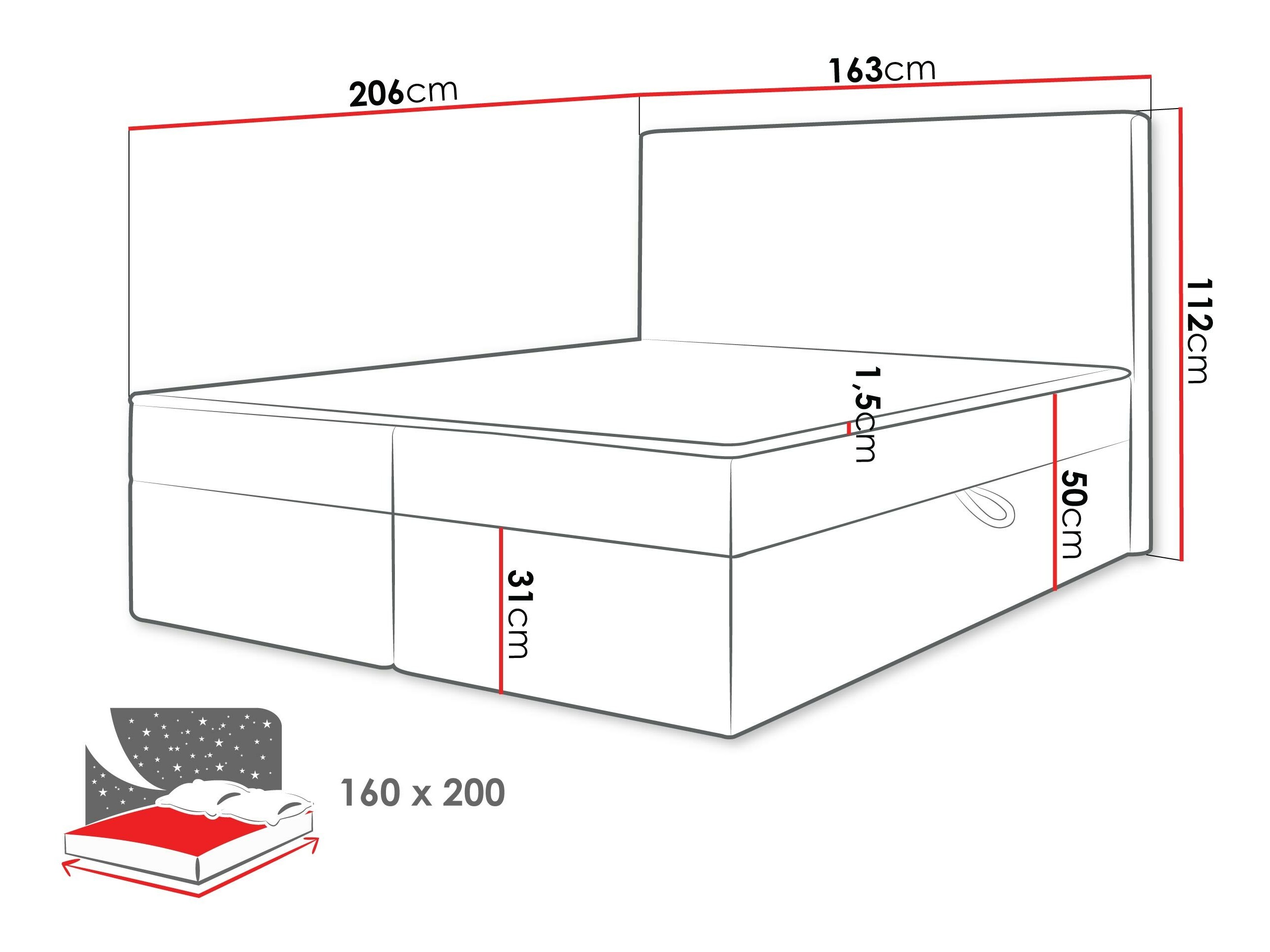 Kontinentālā gulta Comfivo 502 (Ambience 02)