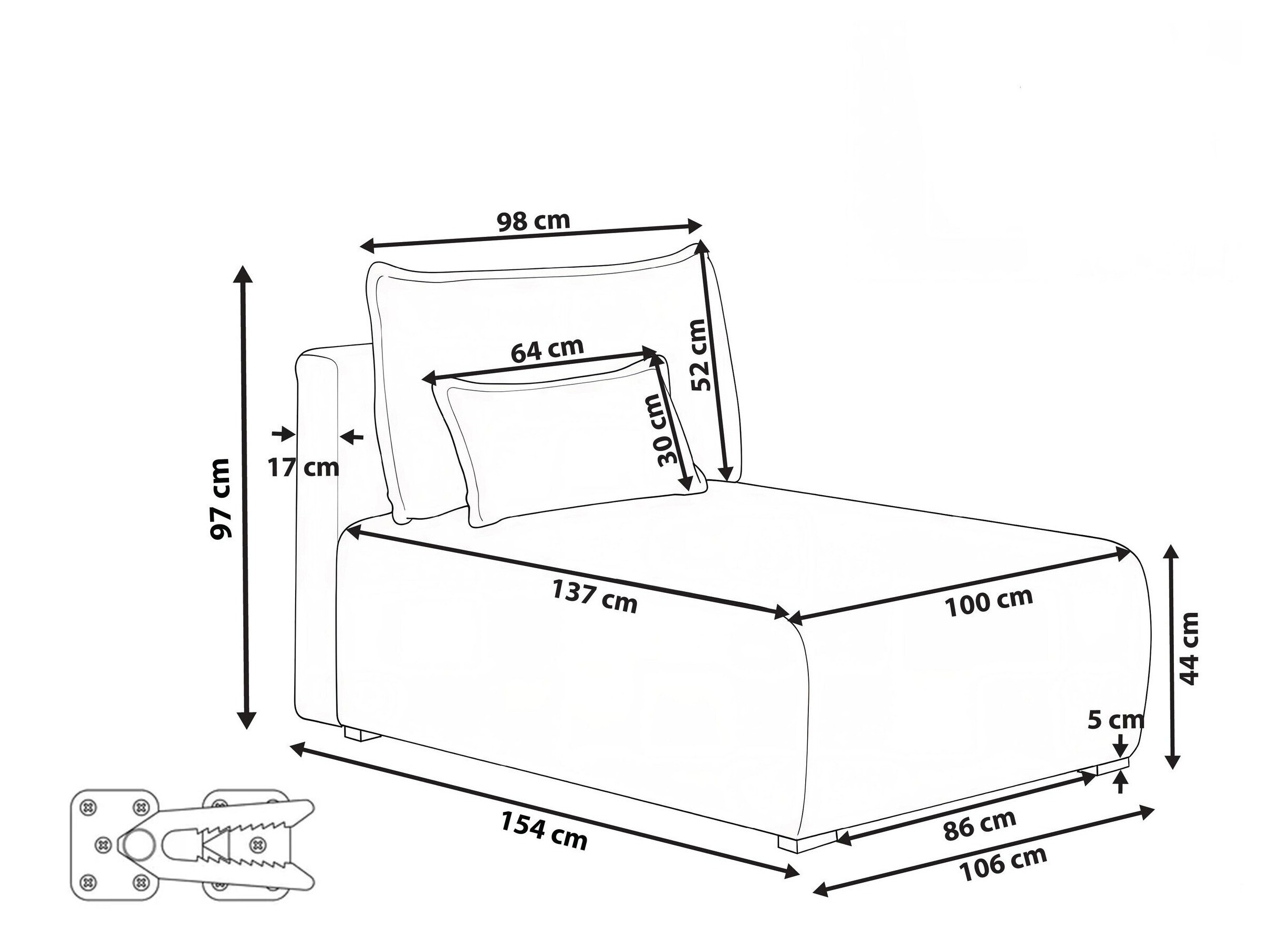 Kušete Berwyn 3029 (Brūns)