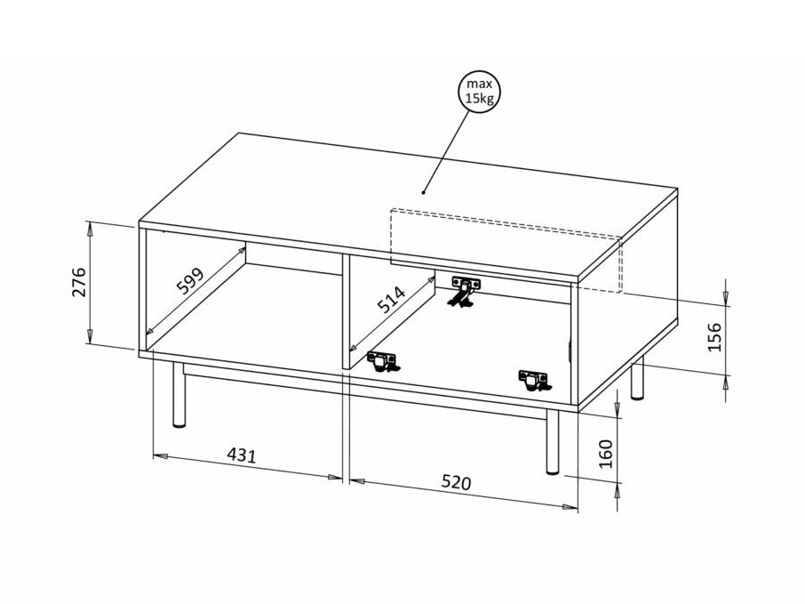 Žurnālu galdiņš Avimera 104