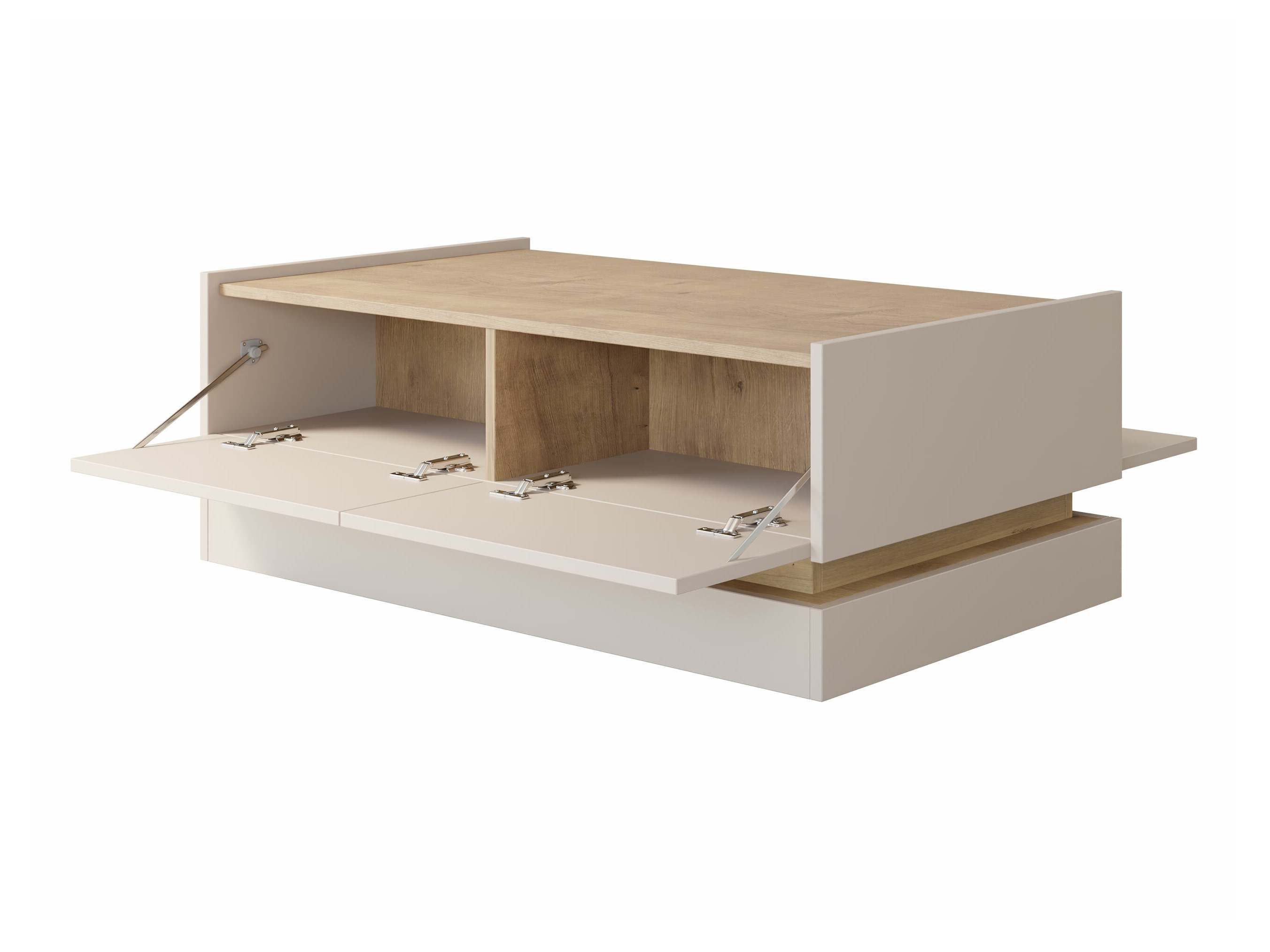 Žurnālu galdiņš Comfivo Tilia (Melns + Ozols)