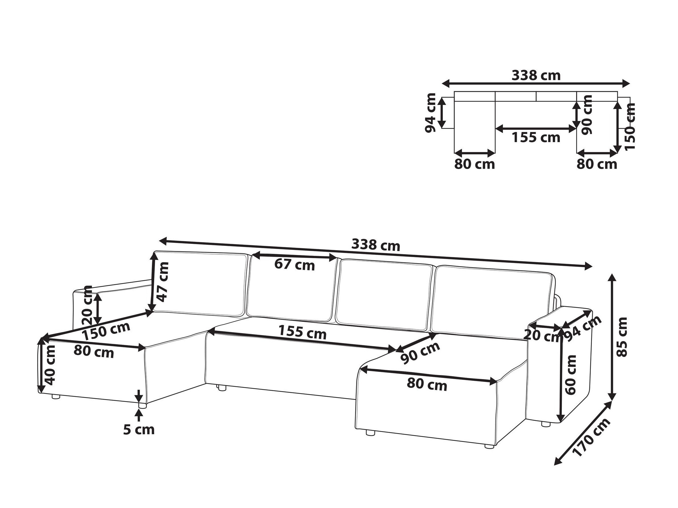 Stūra dīvāns Berwyn 3040 (Gaiši brūns)