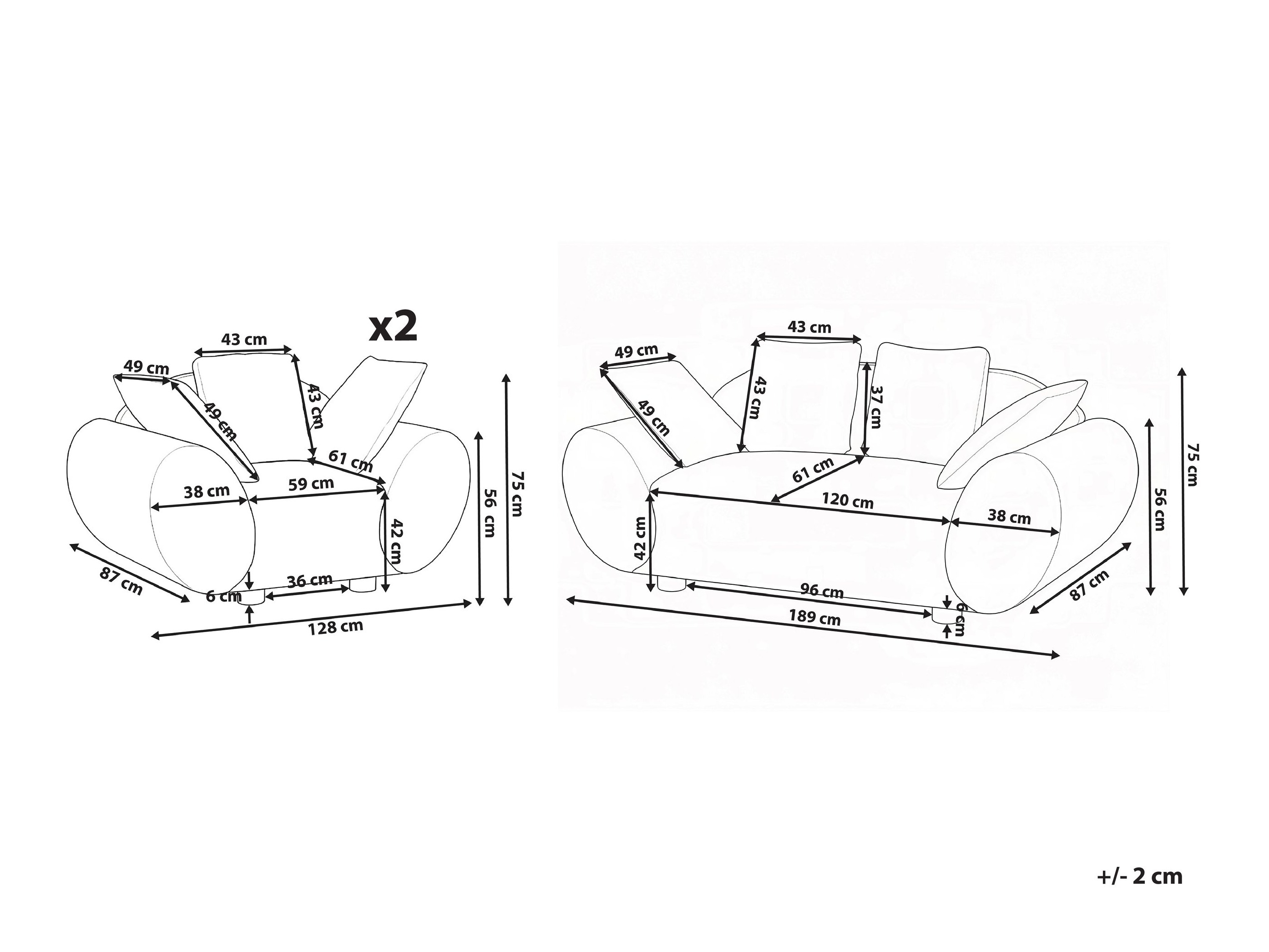 Mīksto mēbeļu komplekts Berwyn 3066