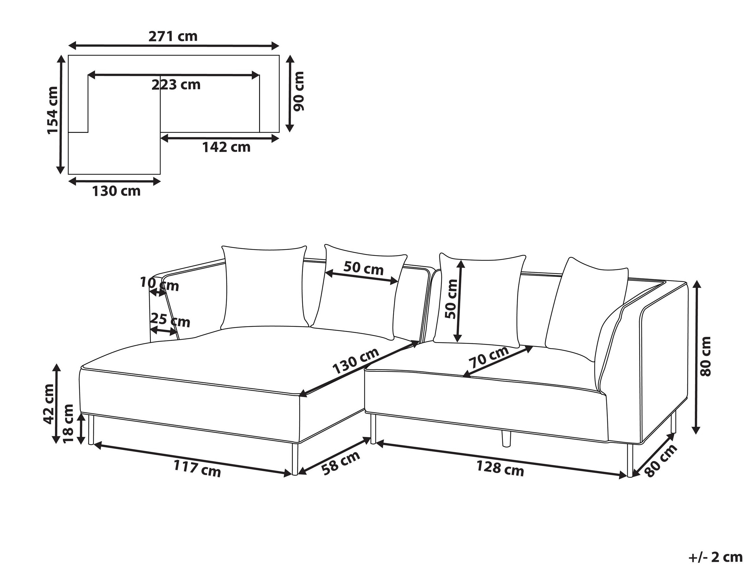 Moduļu stūra dīvāns Berwyn 3083 (Brūns)