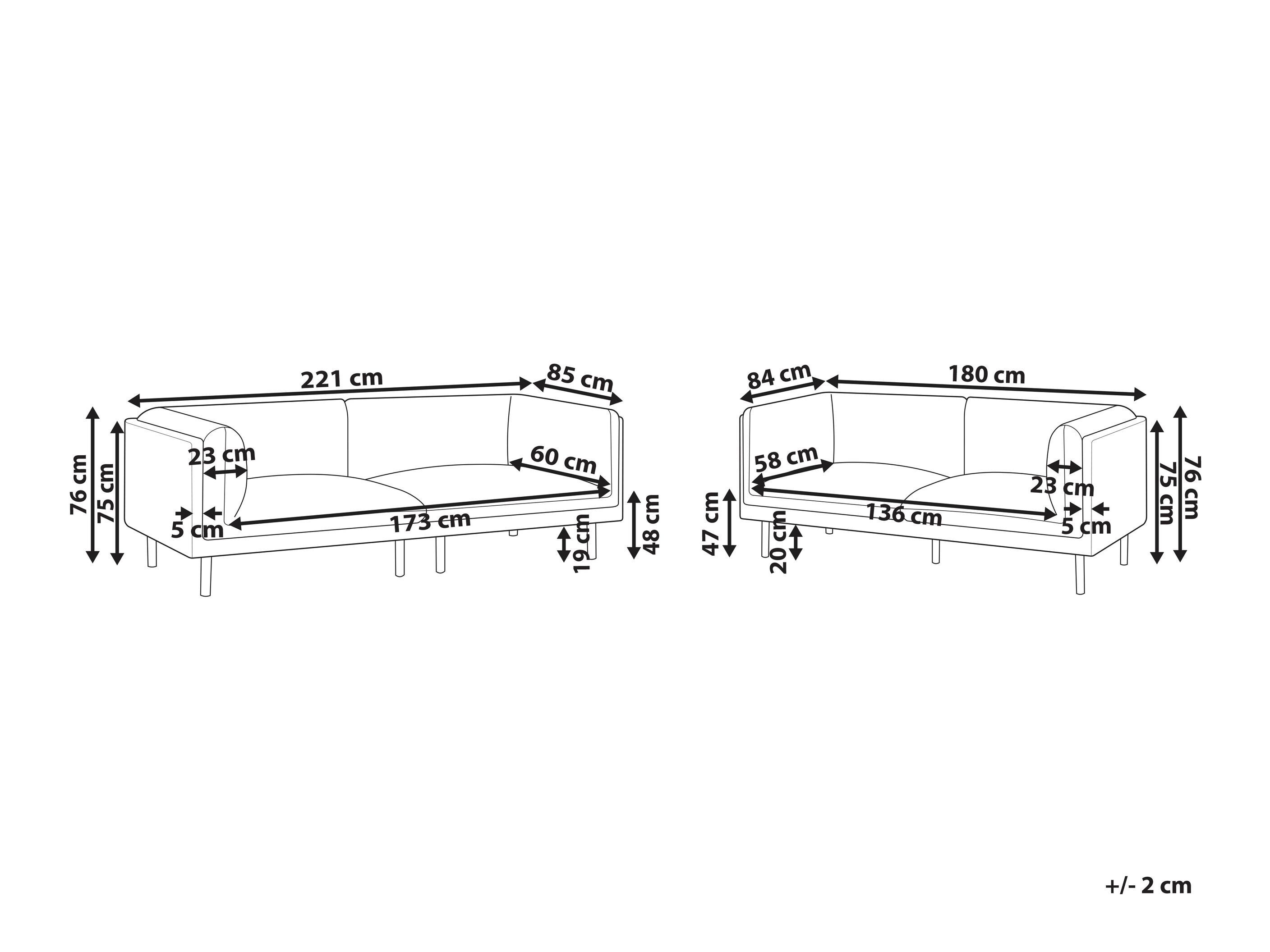 Mīksto mēbeļu komplekts Berwyn 3085 (Balts + Brūns)