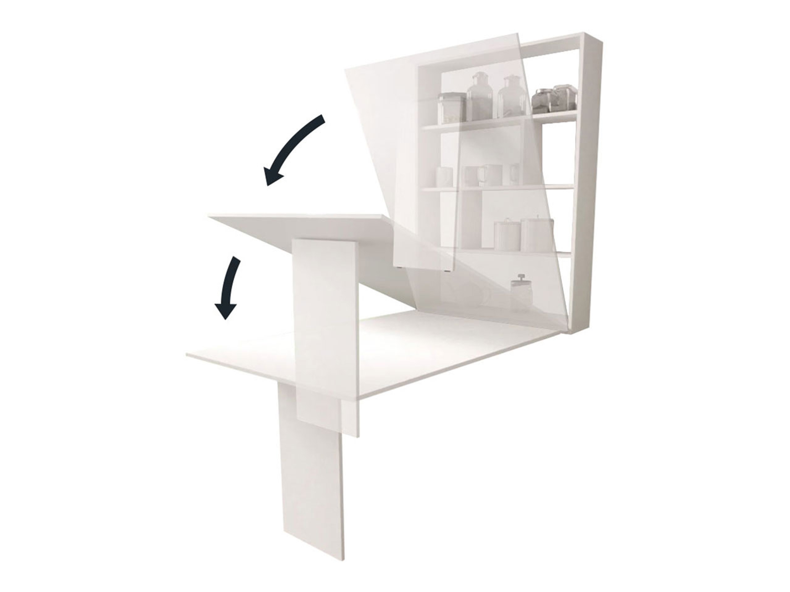 Salokāms galds Pinis III (Melns + Votan ozols)