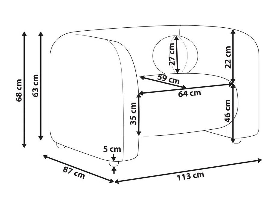 Krēsls Veselme 100 (Tumši brūns)