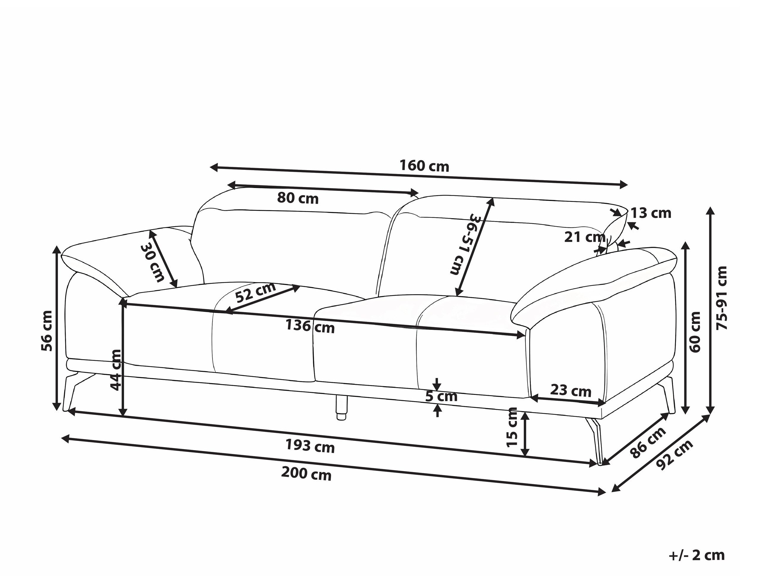 Dīvāns Berwyn 3126 (Melns)
