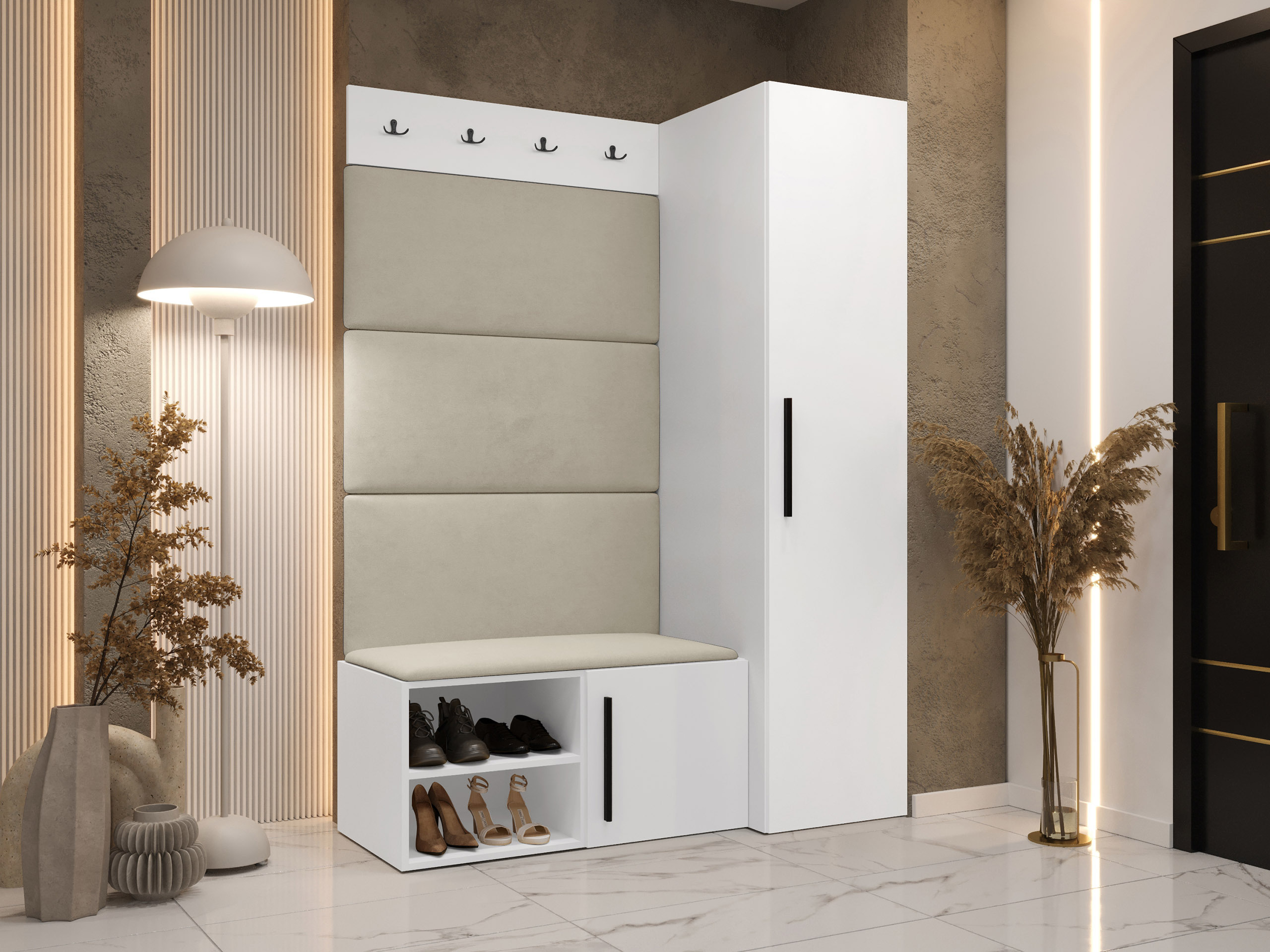 Priekšnama komplekts Nitos II (Balts)