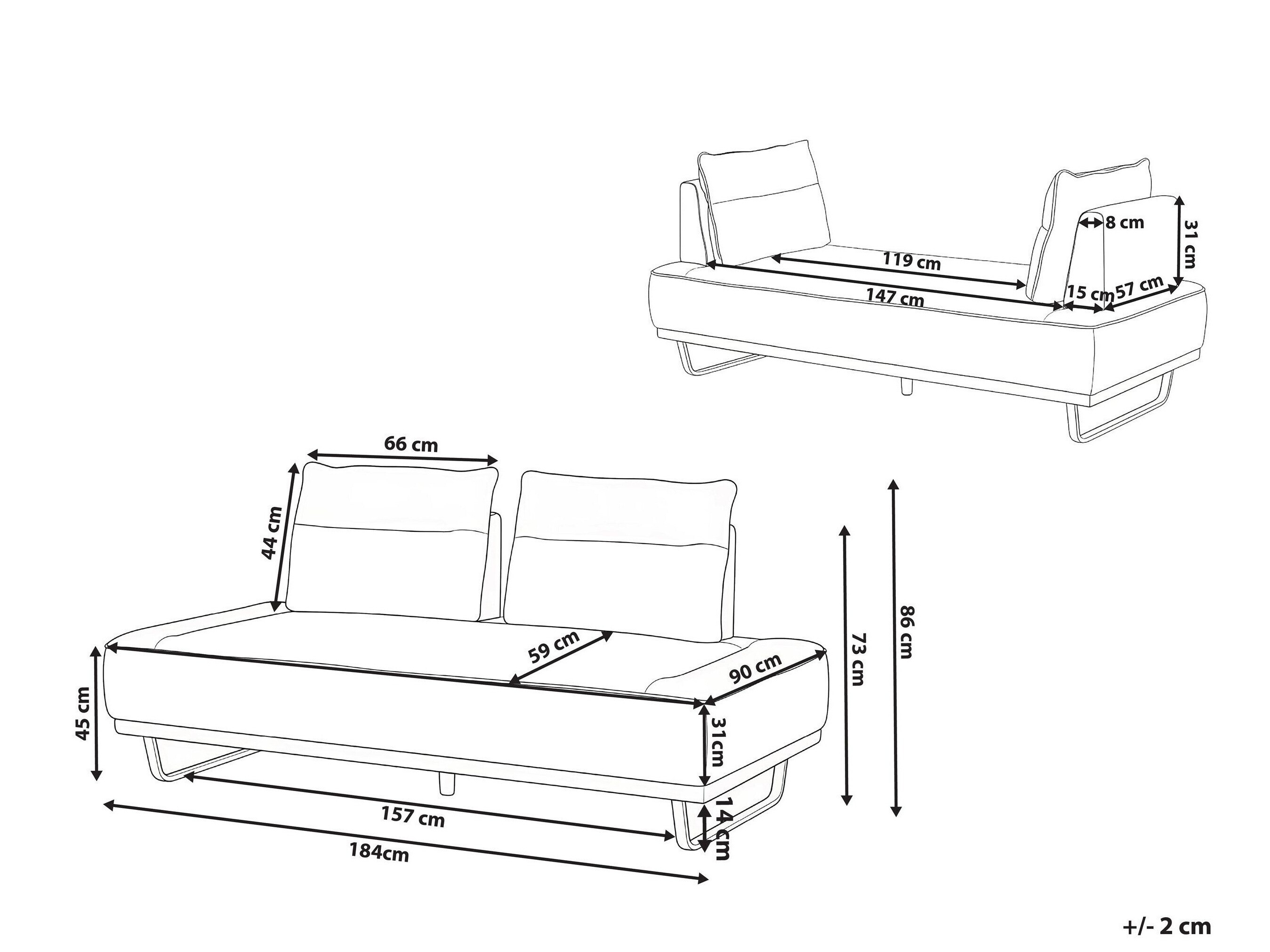 Dīvāns Berwyn 3052 (Balts)