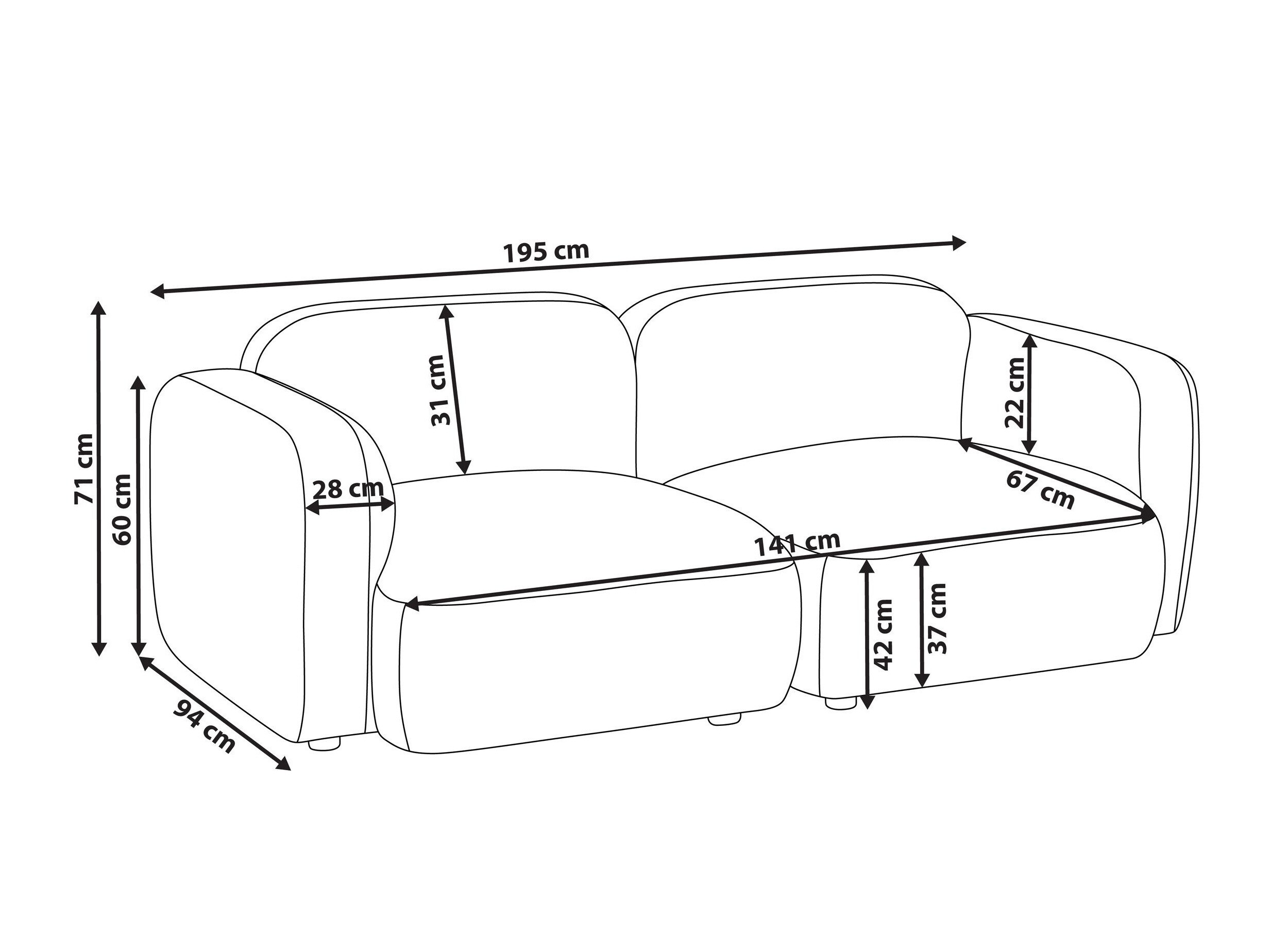 Moduļu dīvāns Berwyn 3067 (Taupe)