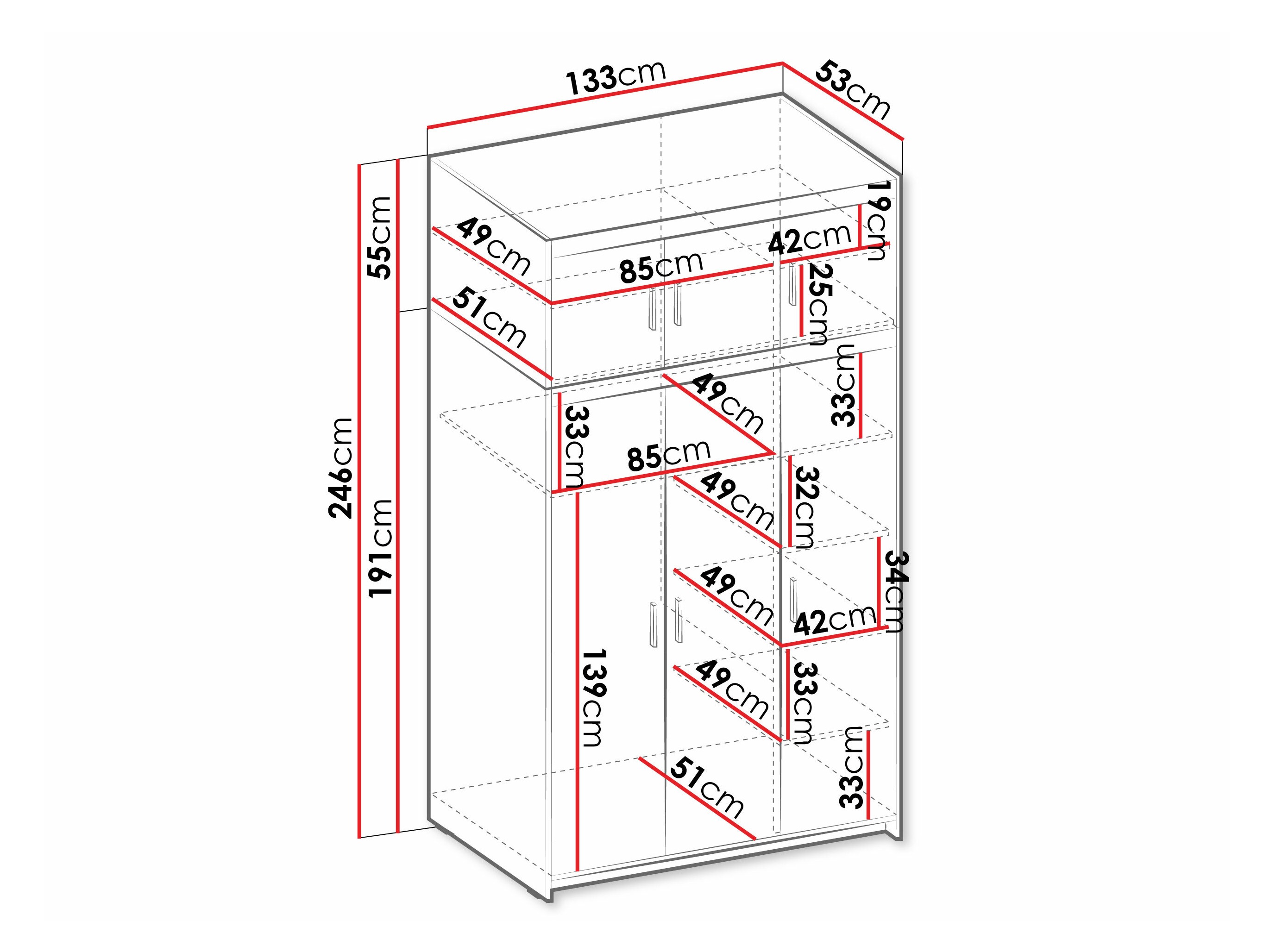 Skapis Novduni 104 (Balts)