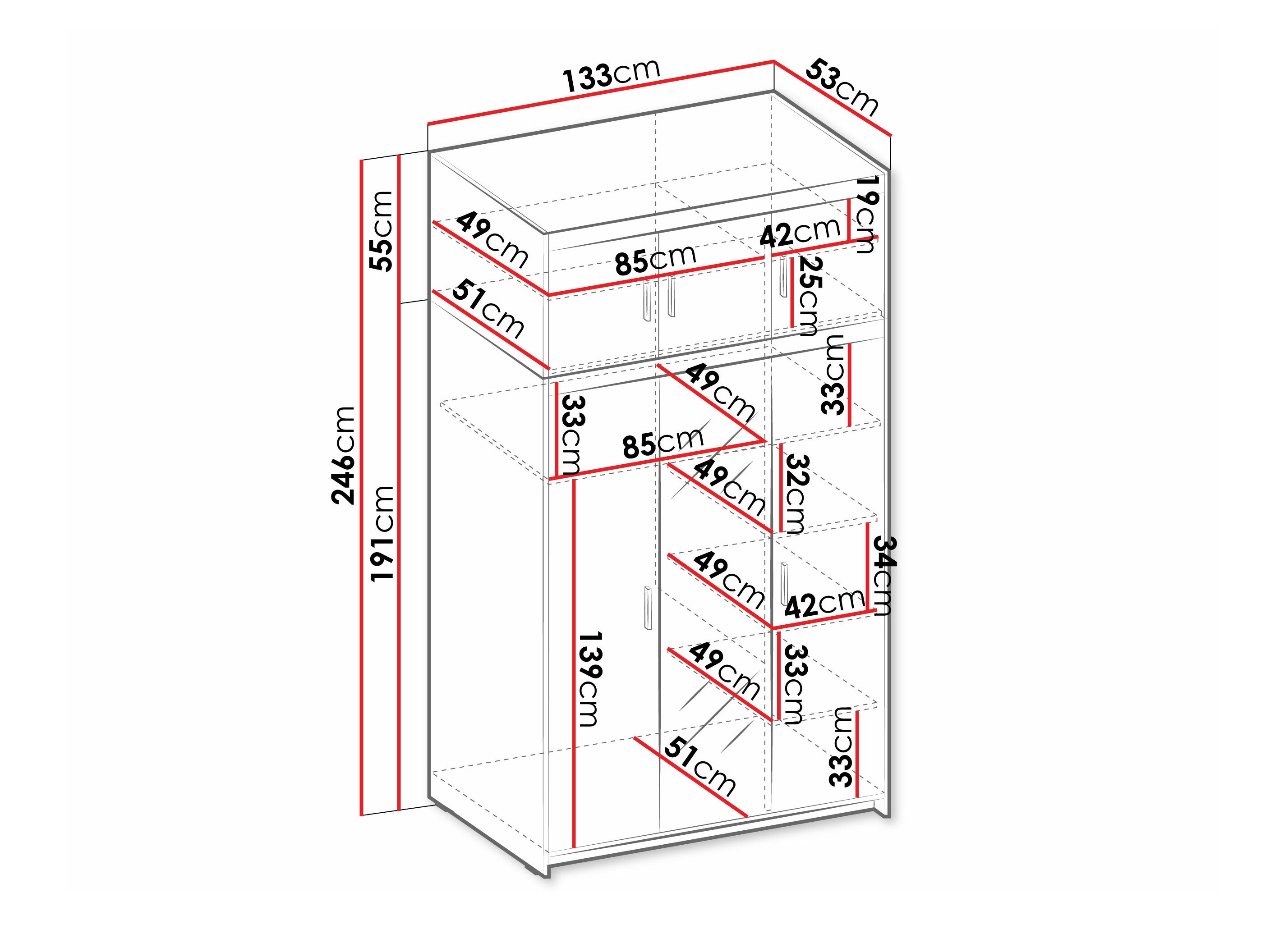 Skapis Novduni 105 (Lefkas ozols)