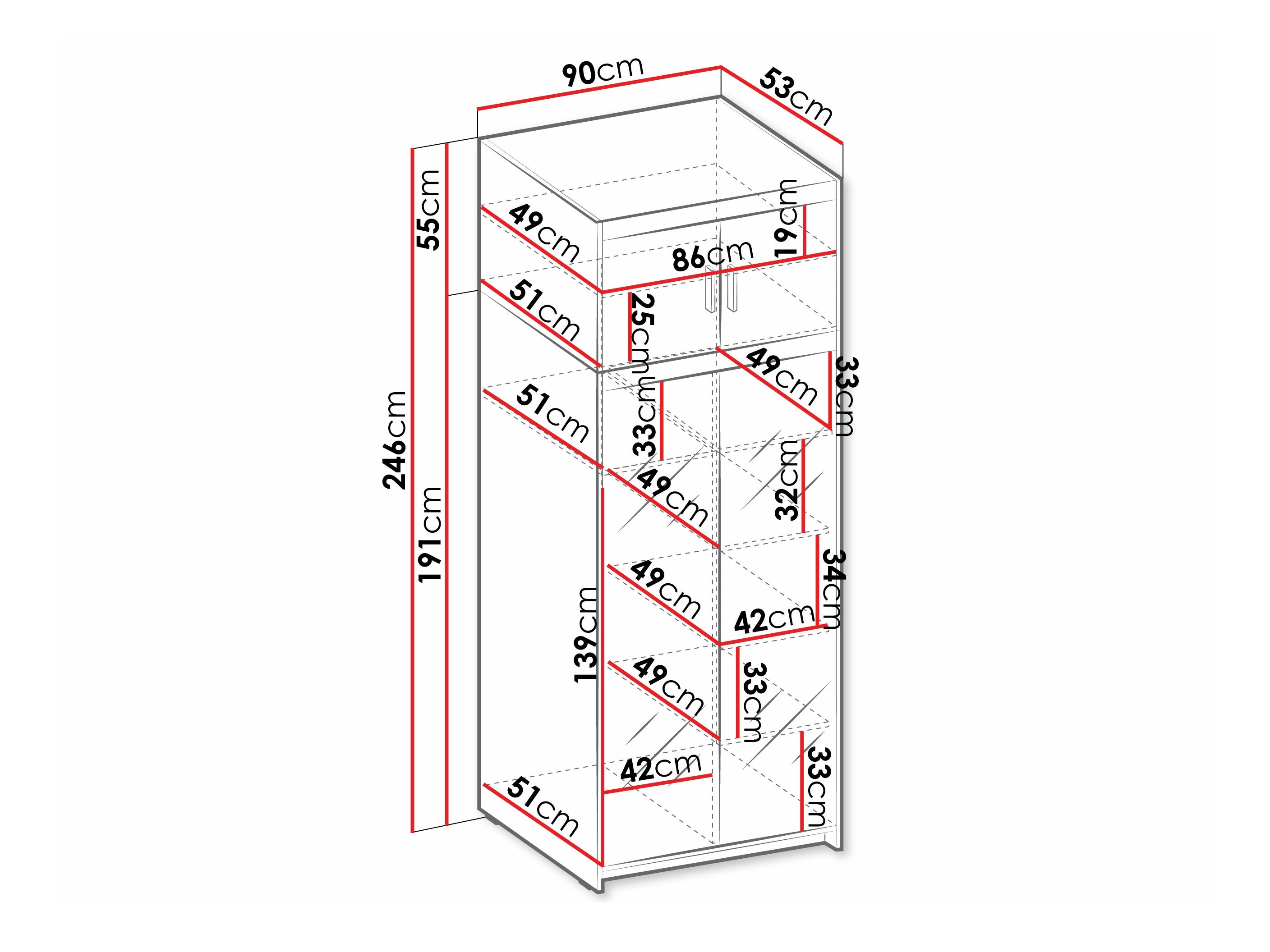 Skapis Novduni 119 (Sonomas ozols)