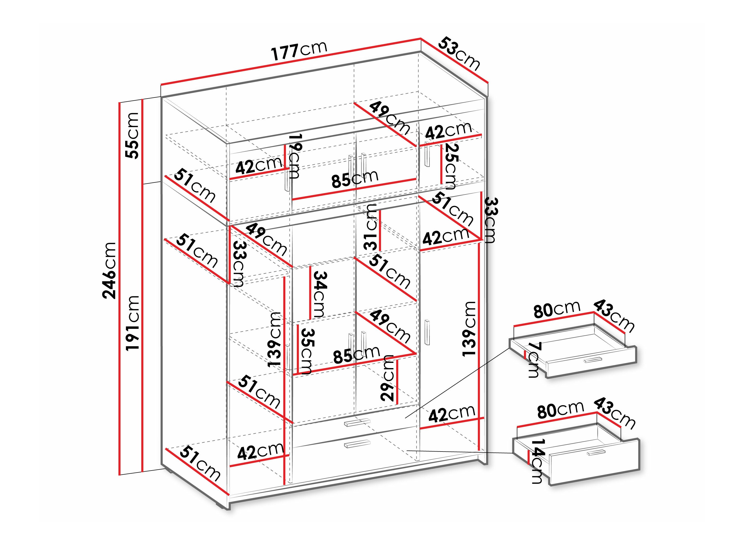 Skapis Novduni 106 (Balts)