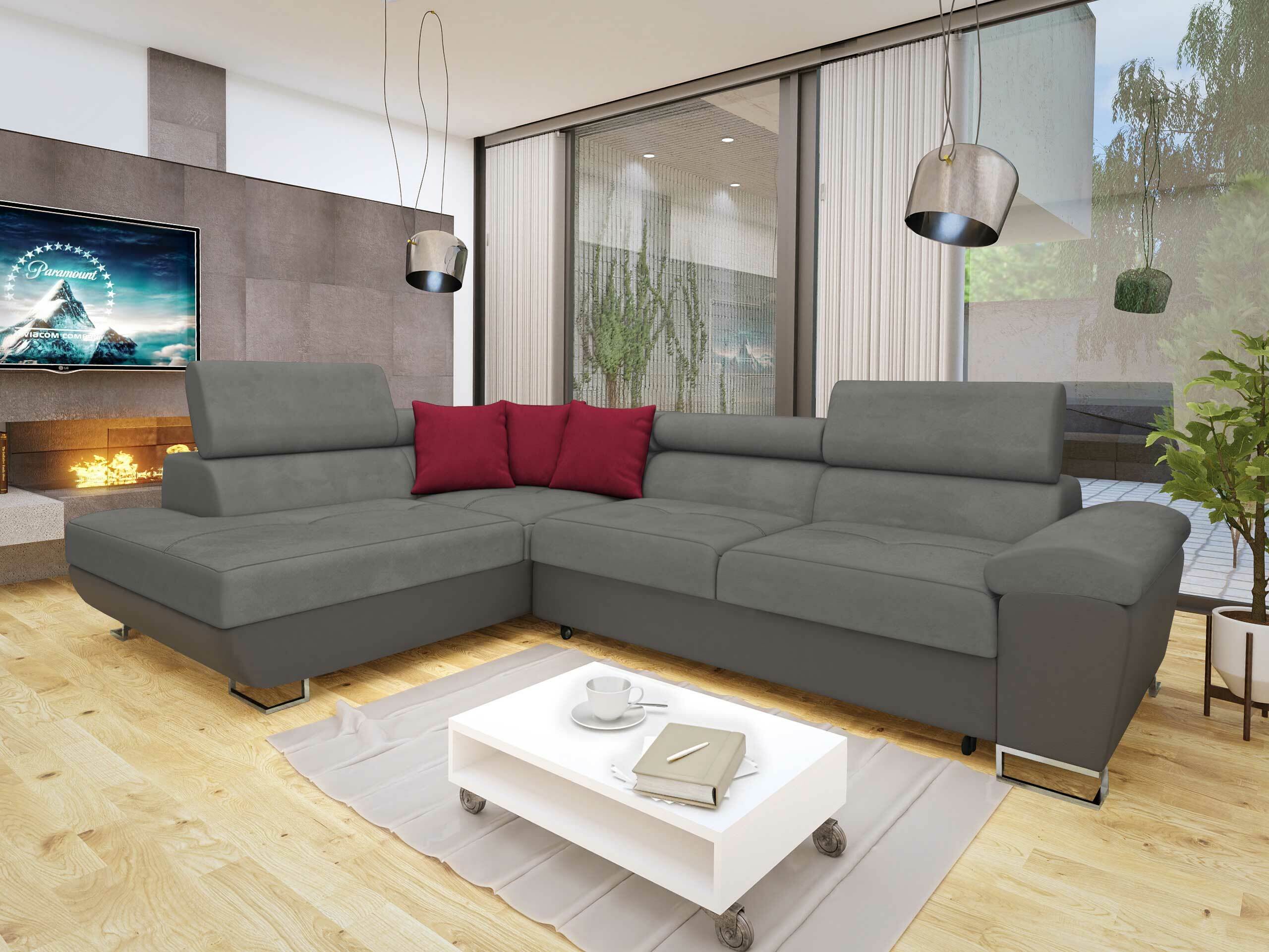 Stūra dīvāns Comfivo Ruta II (Soft 029 + Uttario Velvet 2971 + Kronos 02)