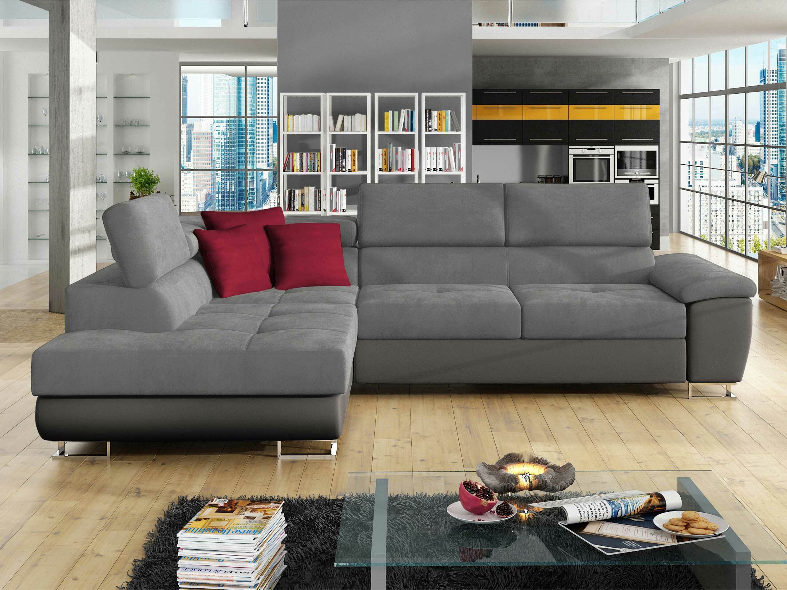 Stūra dīvāns Comfivo Ruta II (Soft 029 + Uttario Velvet 2971 + Kronos 02)