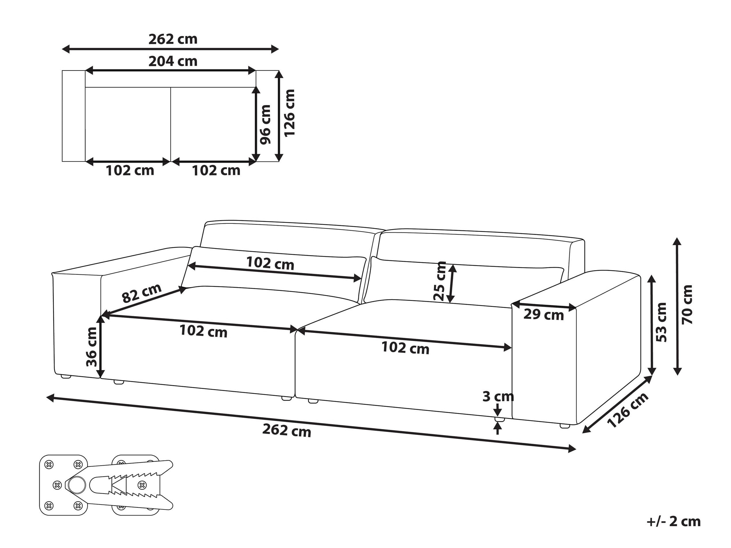 Moduļu dīvāns Tivsora 103 (Gaiši bēšs)