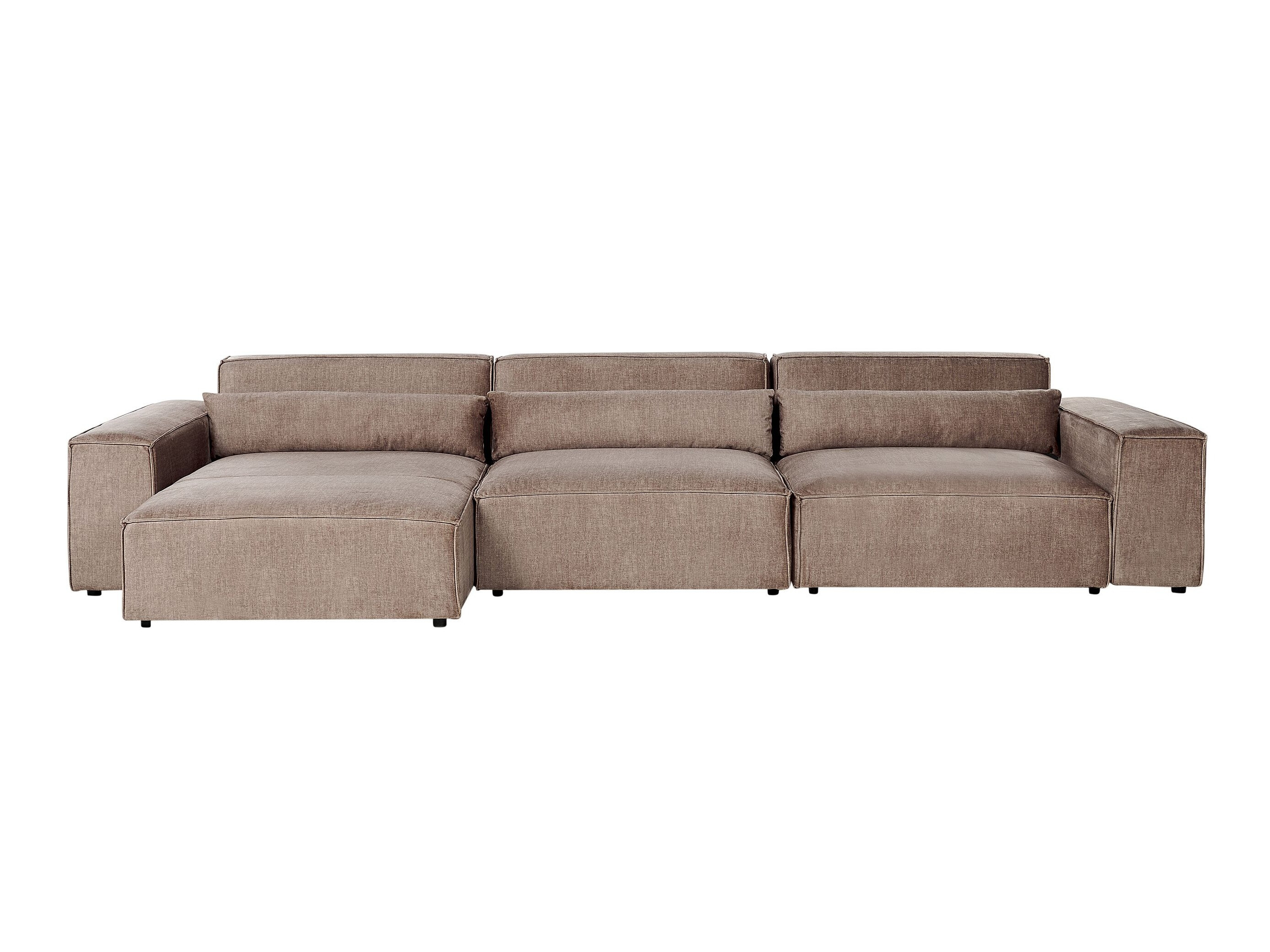 Moduļu stūra dīvāns Tivsora 104 (Gaiši brūns)