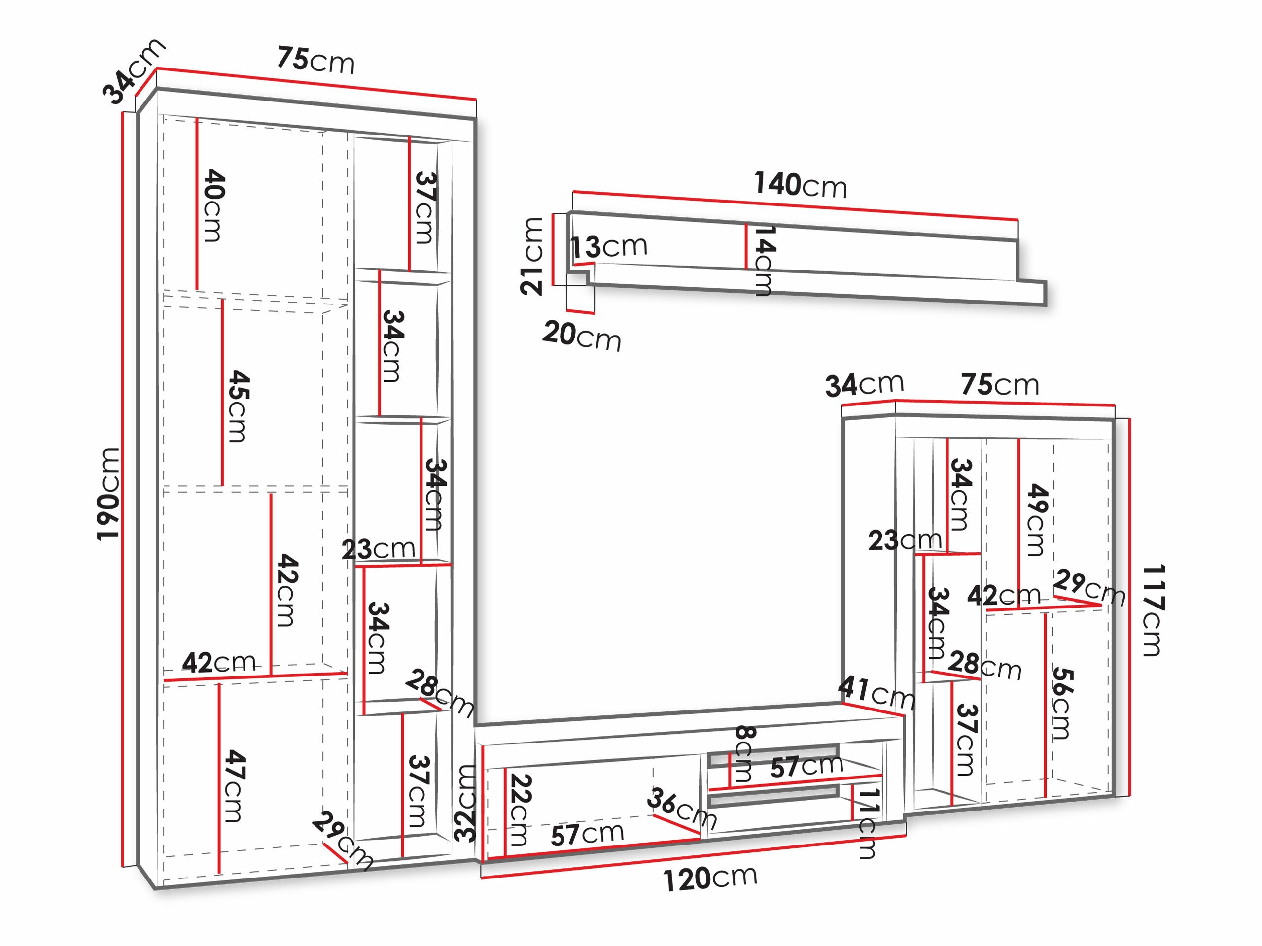 Viesistabas komplekts Tucson 103 (Balts)