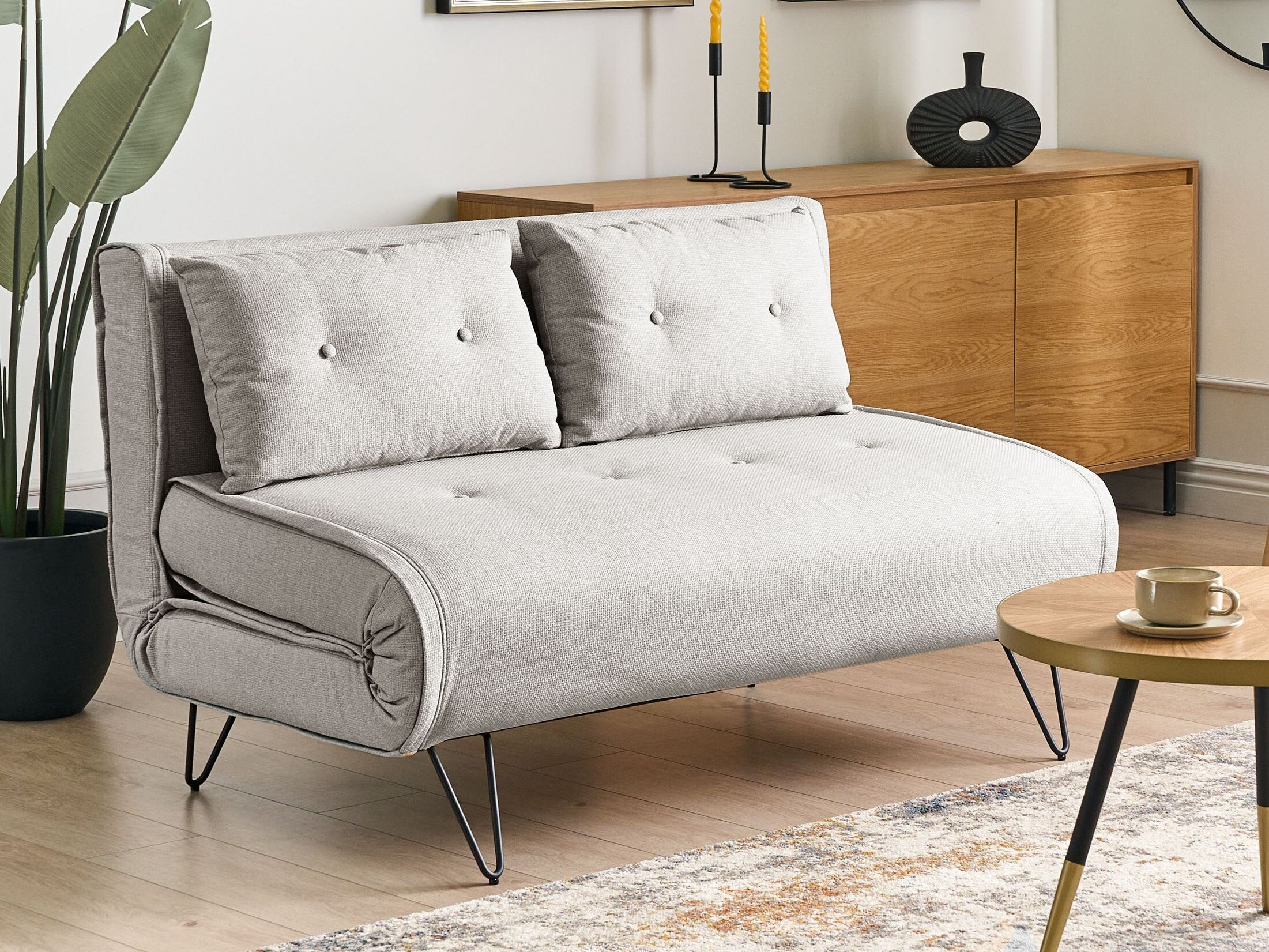 Dīvāns gulta Berwyn 3158 (Gaiši pelēks)