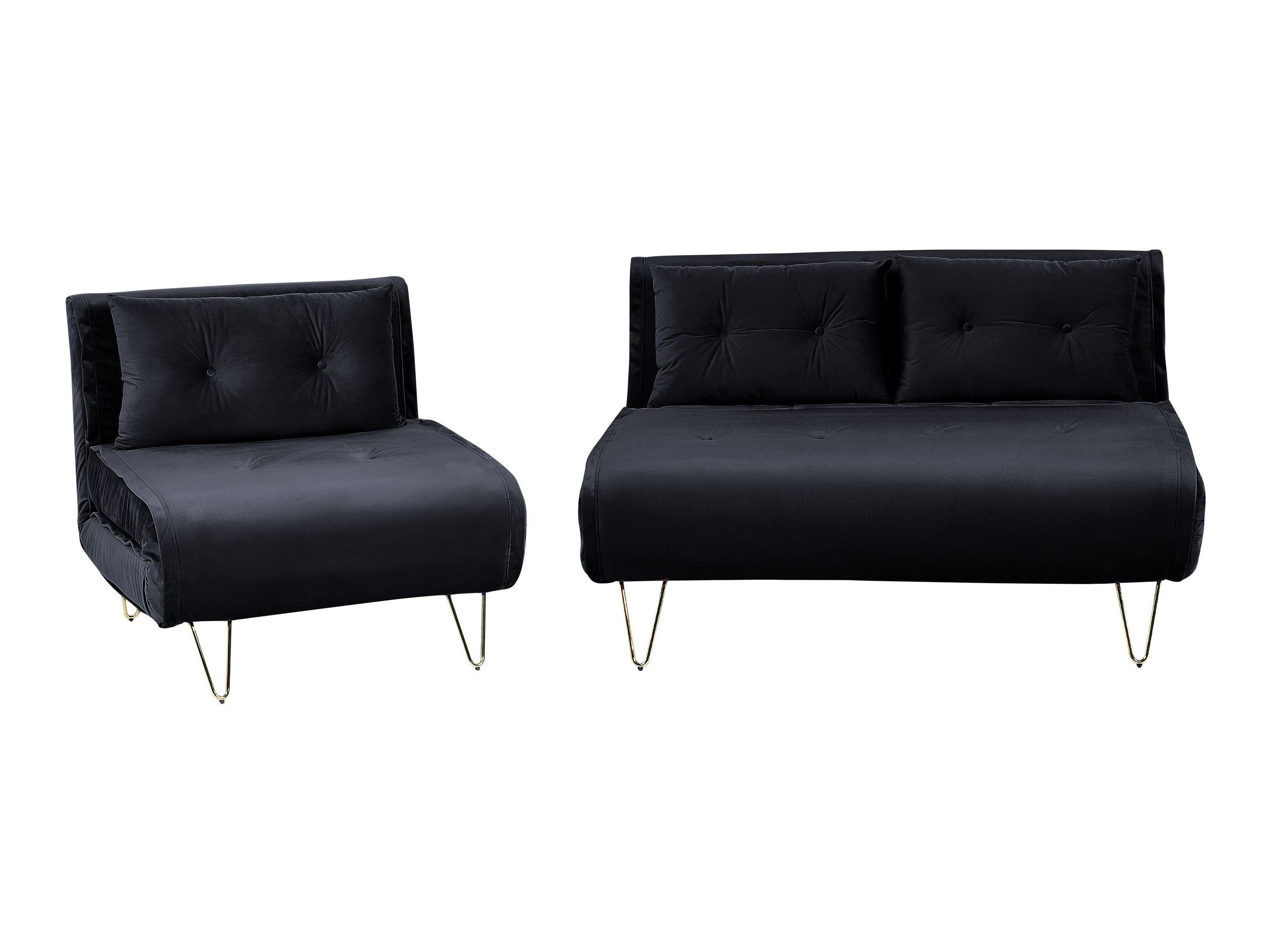 Mīksto mēbeļu komplekts Berwyn 3164 (Melns)