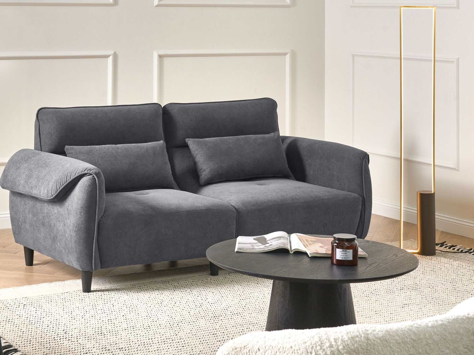 Dīvāns Berwyn 3169 (Tumši pelēks)