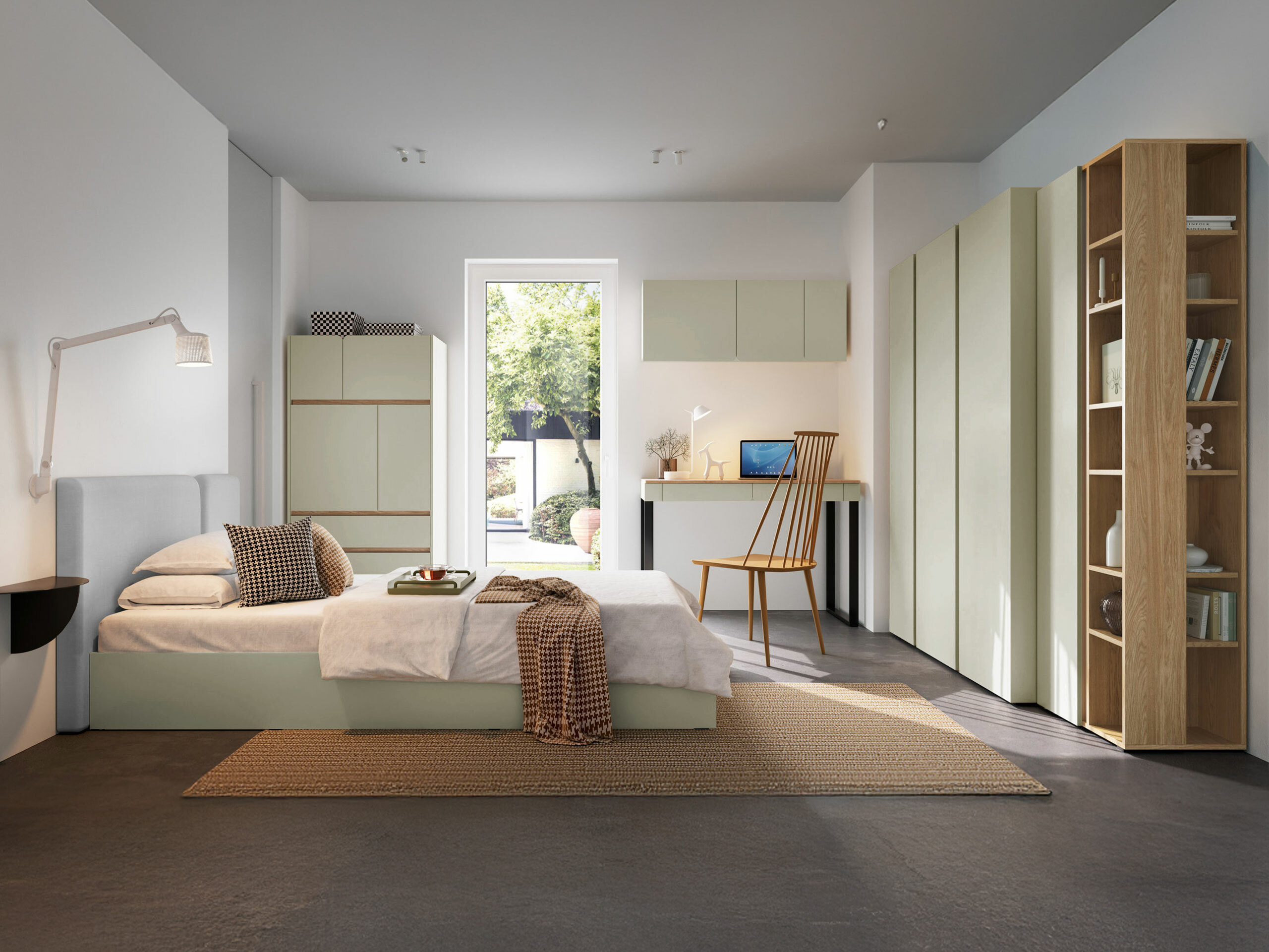 Guļamistabas komplekts Fiosono 113 (Eikalipts + Ozols)