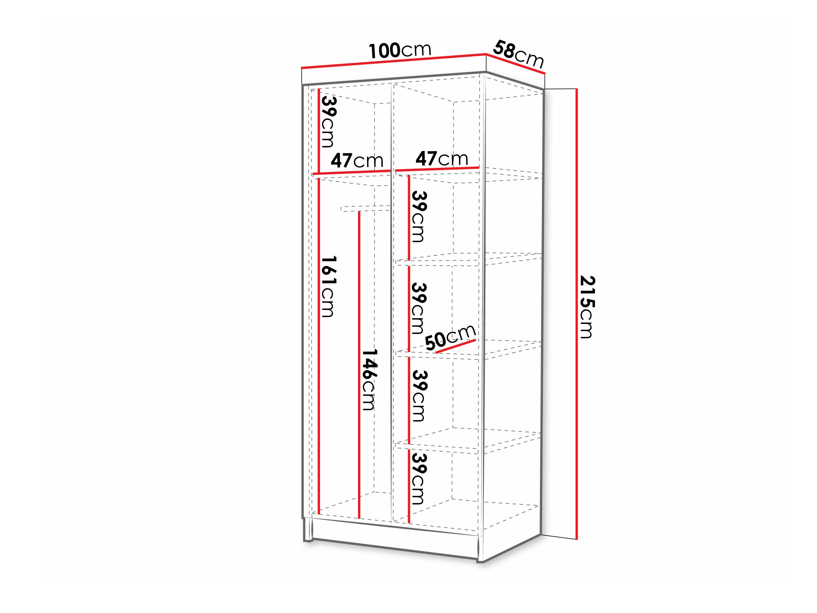 Skapis Closico 195 (Kašmirs + Zelta)