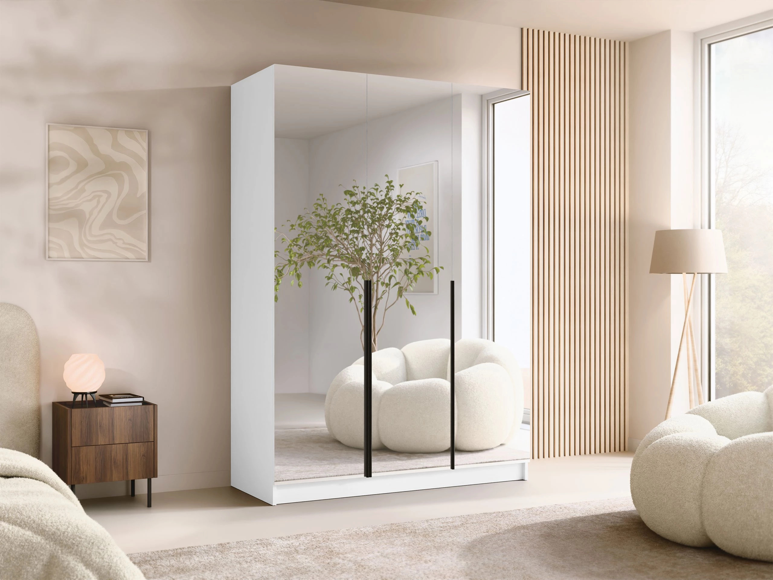 Skapis Closico Decoron III (Balts + Melns)