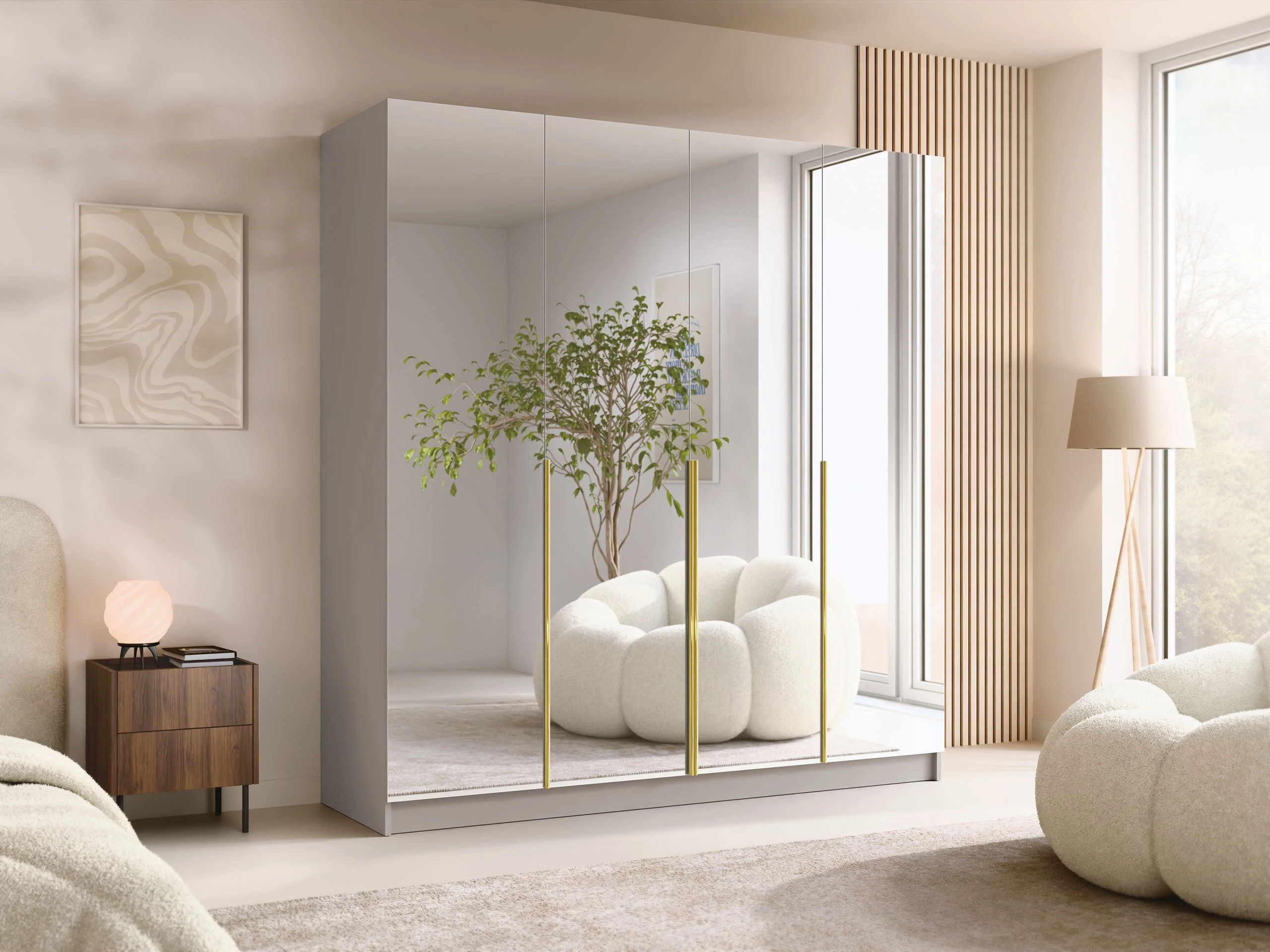 Skapis Closico Navor III (Kašmirs + Zelta)